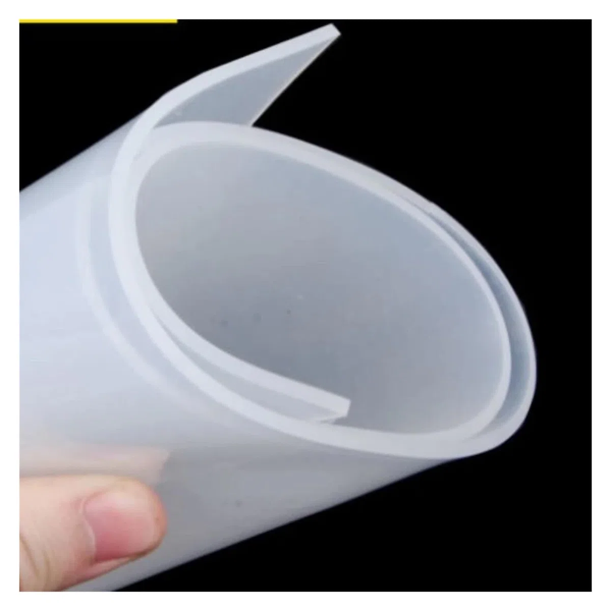 Foglio di Gomma Elastica del Poliuretano PU spess Foglio di Gomma siliconica Bianca da 4 mm/5 mm/6 mm/8 mm for Cuscino Resistente al Calore, Dimensioni 500x500 mm(6mm)