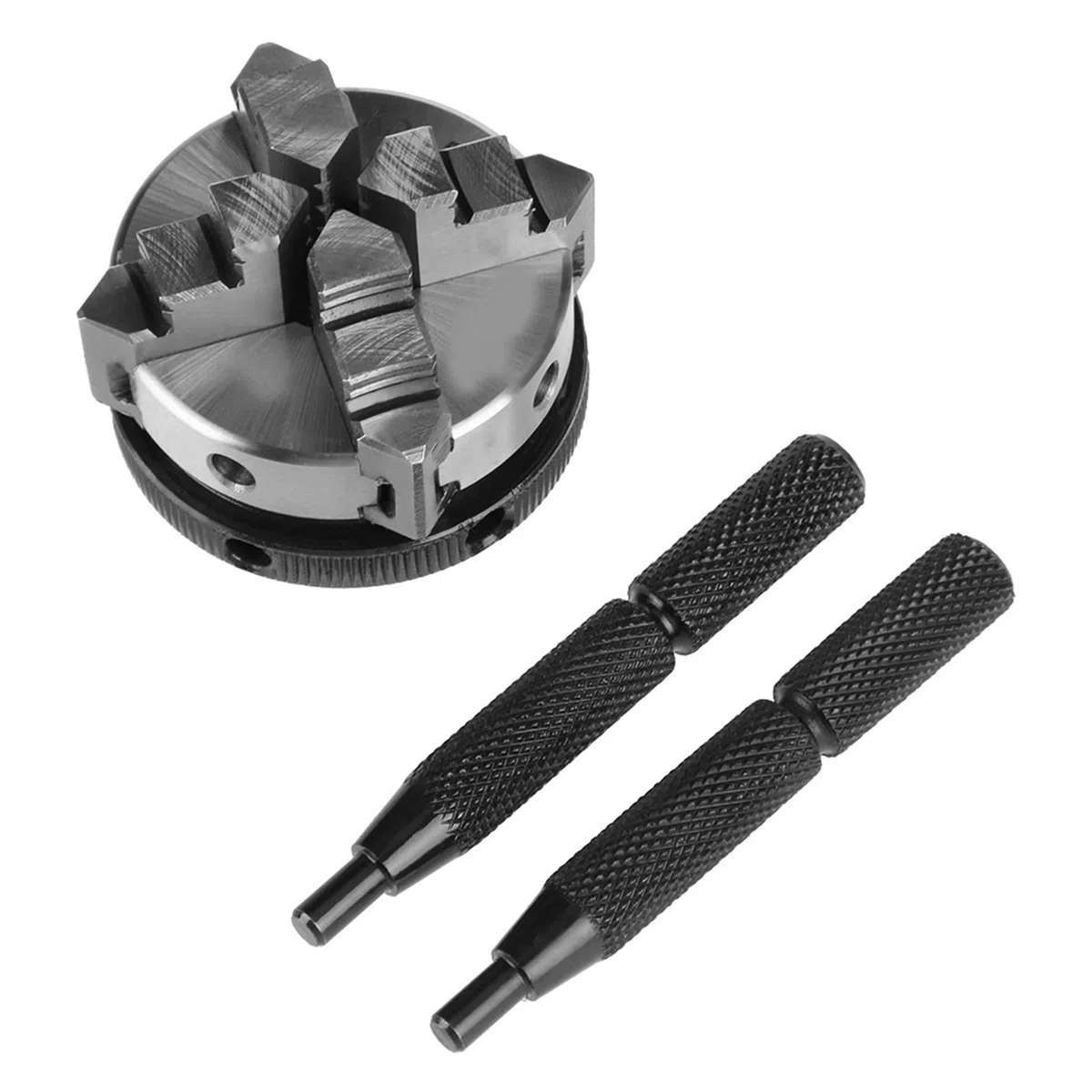 Mandrino Autocentrante a 4 Griffe, Mandrino Autocentrante Reversibile a 4 Griffe M14 con Montaggio Filettato Mini Mandrino per Tornio K02-50 Utensile per Fresatura CNC, Mandrini