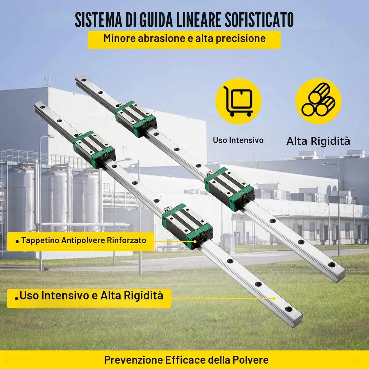 VEVOR Guida di Scorrimento Lineare HGR20-1000mm per Kit CNC