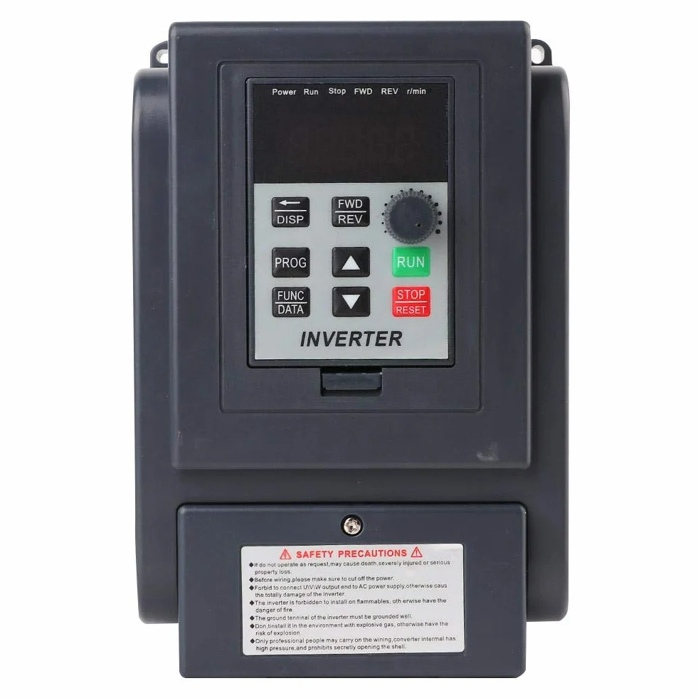 220VAC 1,5KW VFD variatore di frequenza，Monofase 220V Ingresso trifase 380V Uscita VFD Frequenza variabile Inverter Regolatore di velocità Inverter controllo velocità motore