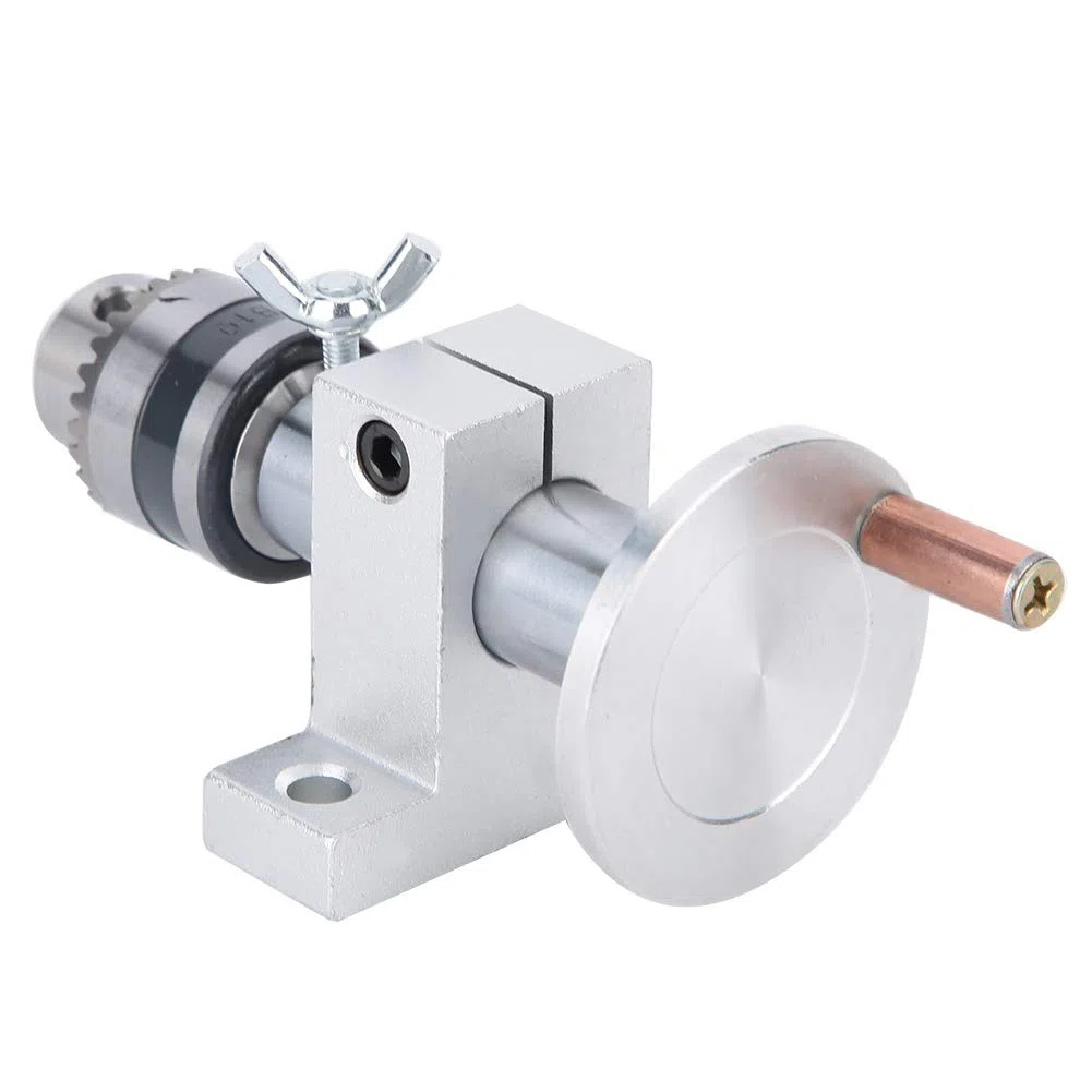Yctze Centro Girevole Regolabile per la Lavorazione del Legno Fai-da-te con Chiave per Mini Tornio, Getto Centrale Conico Telescopico, Ideale per Contropunta in Legno