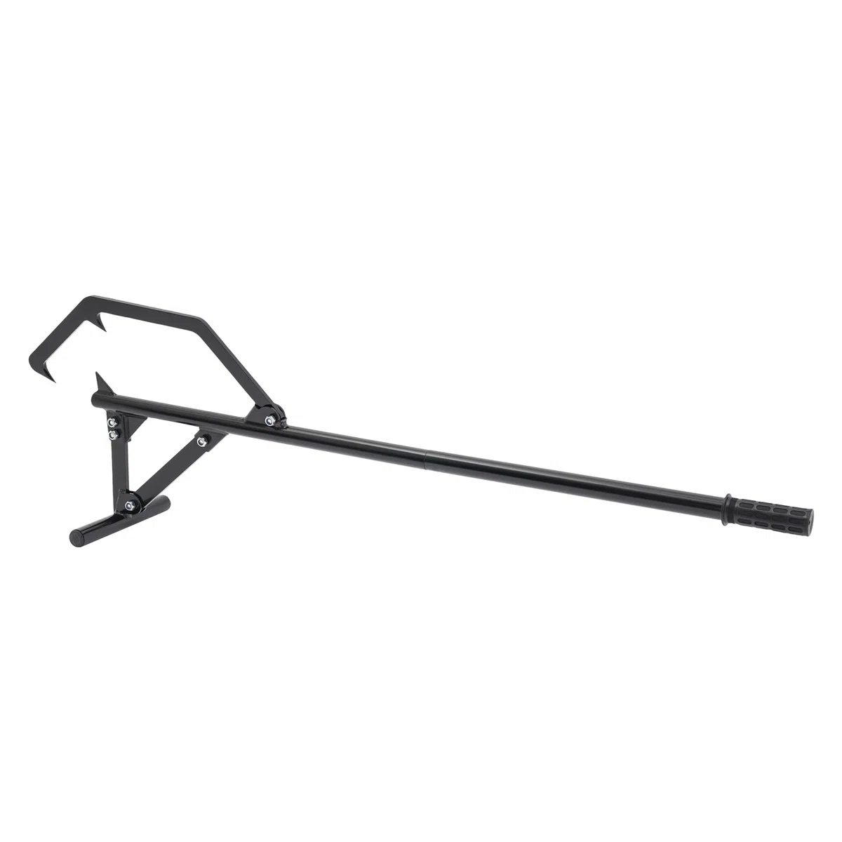 Timberjack - Alzacavi in acciaio, con gancio reversibile, regolabile manualmente, per un sollevamento sicuro, ruote e seghe di tronchi, nero