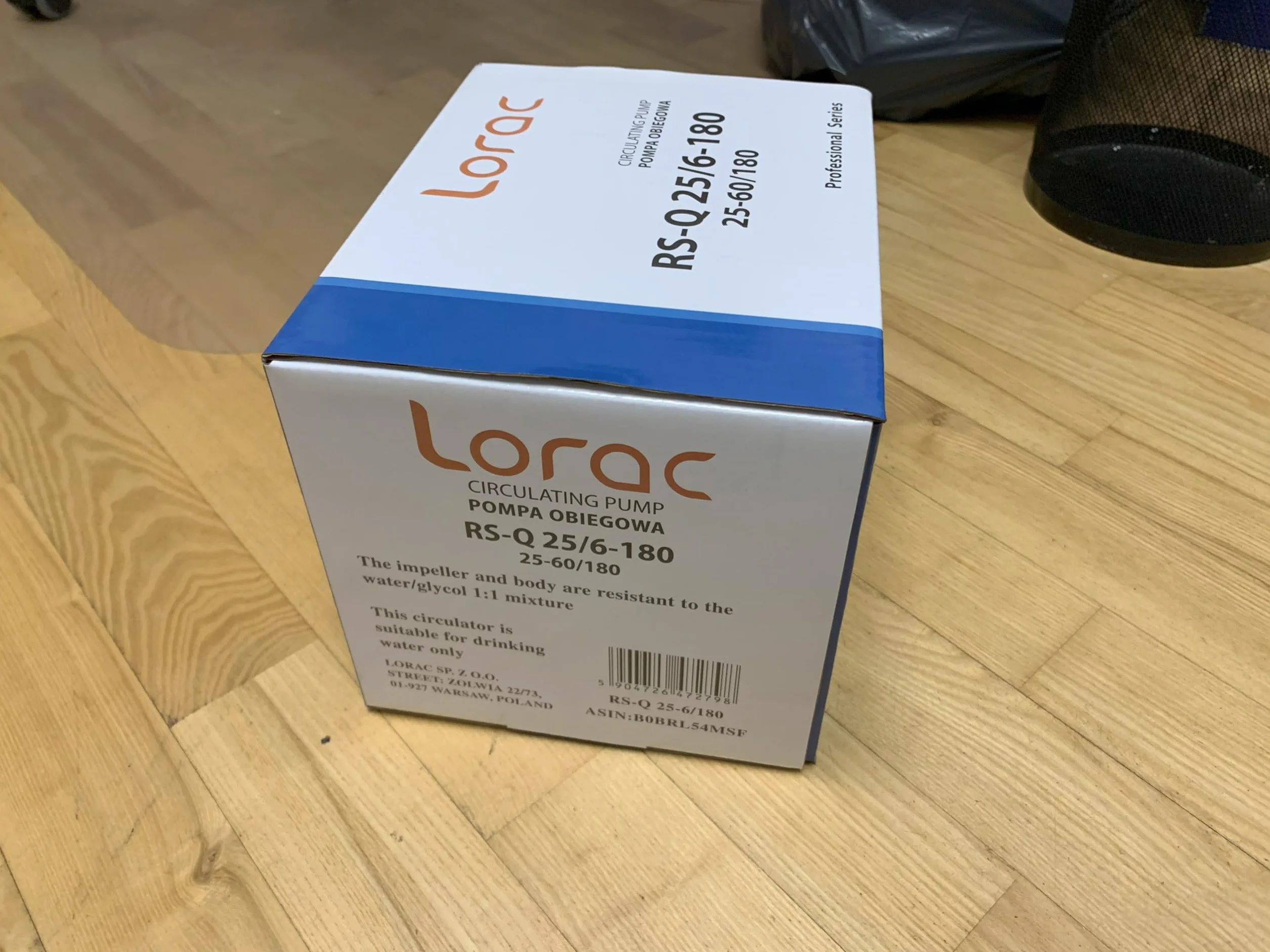 LORAC | Pompa di circolazione 220-240 V, RS-Q 25-60/180, Pompa acqua 3 livelli di potenza, Circolatore riscaldamento domestico e industriale, Booster aumento pressione acqua, IP44