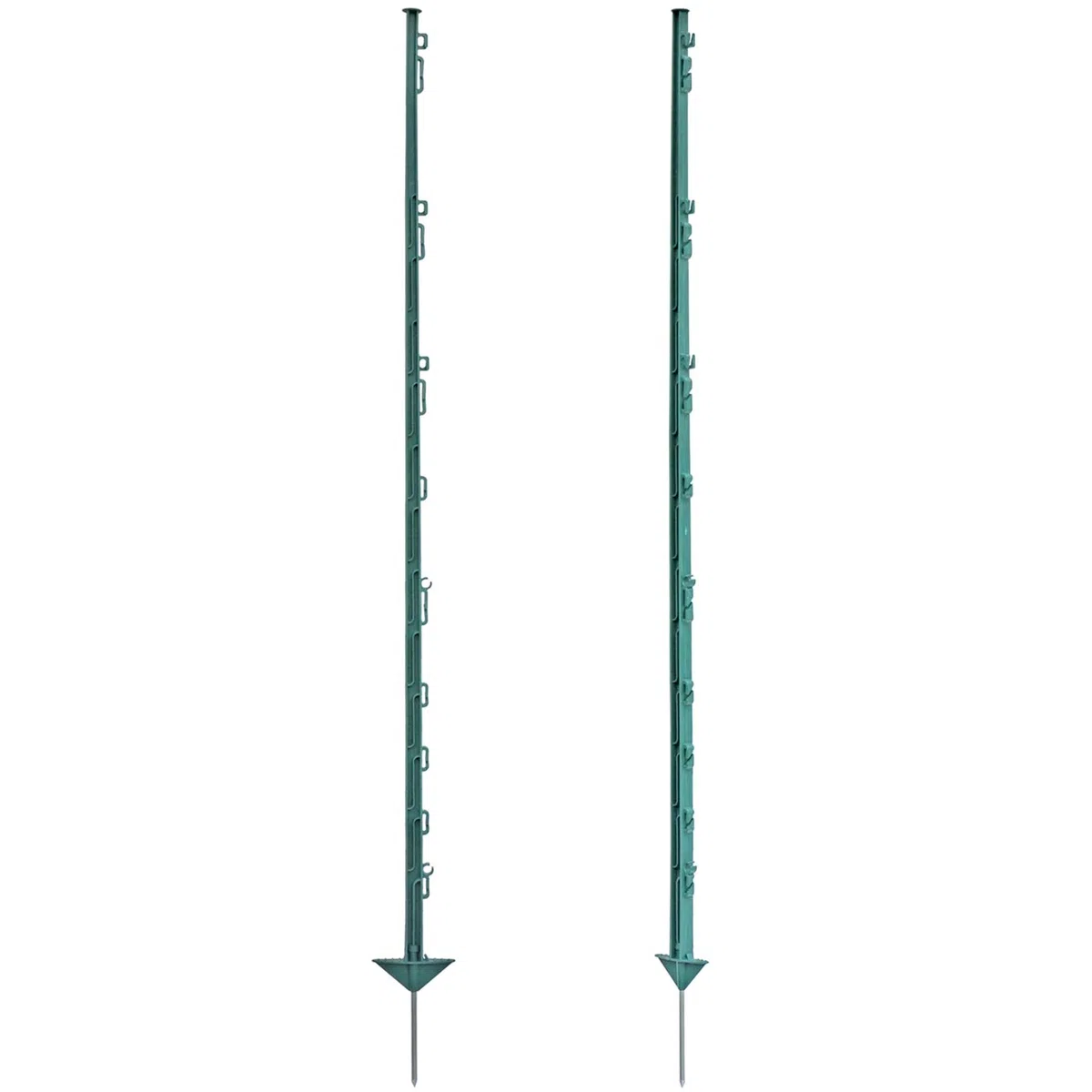 VOSS.farming 20 pz. Pali in plastica, recinzioni elettriche, Lunghezza 150 cm, con 14 Occhielli, Colore Verde