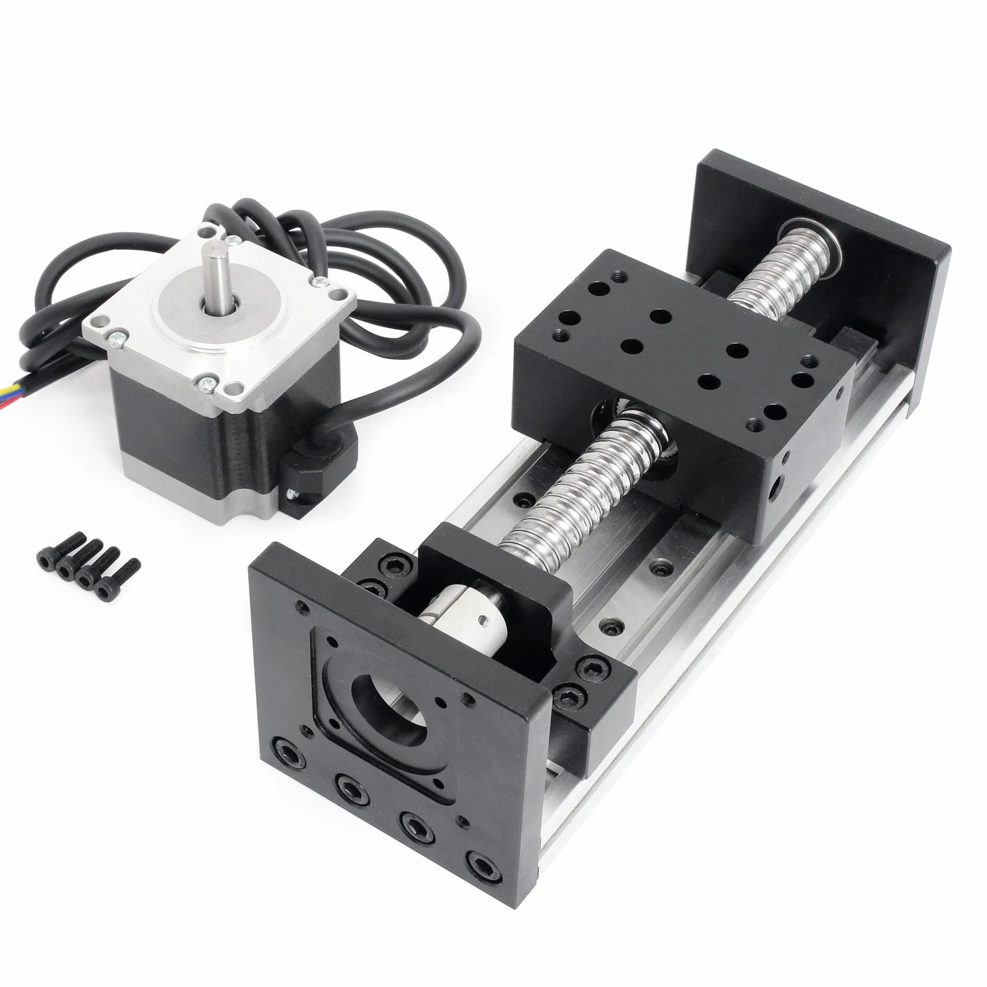 RATTMMOTOR Attuatore lineare, lunghezza 200 mm, doppio attuatore lineare, guida lineare CNC SFU1605 con motore passo-passo Nema23 per asse XY, XYZ