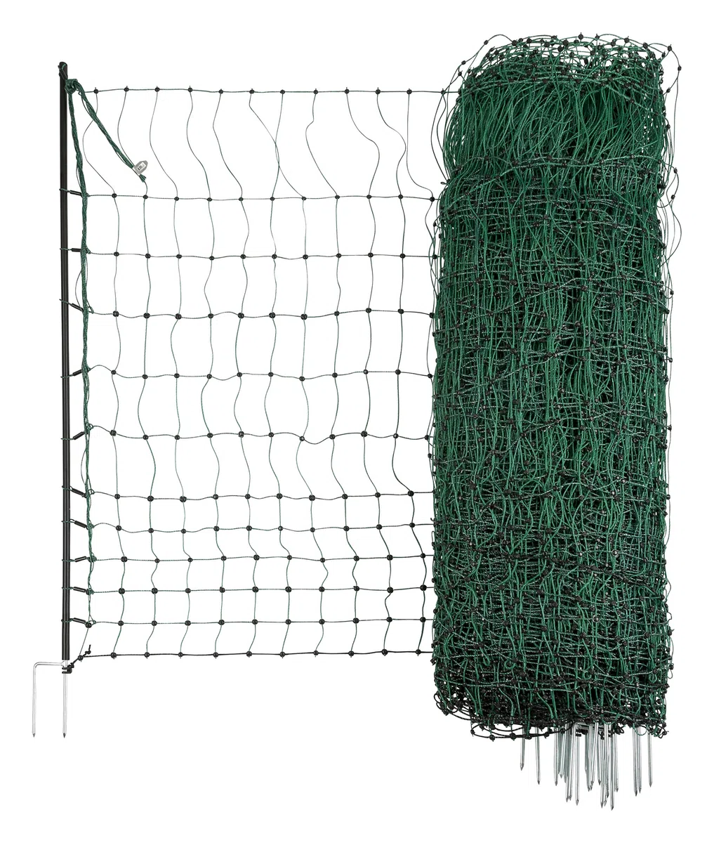 Kerbl 292274 - Rete per pollame elettrica, conduttiva, 15 m, 106 cm, Doppia Punta, 3,6 kg