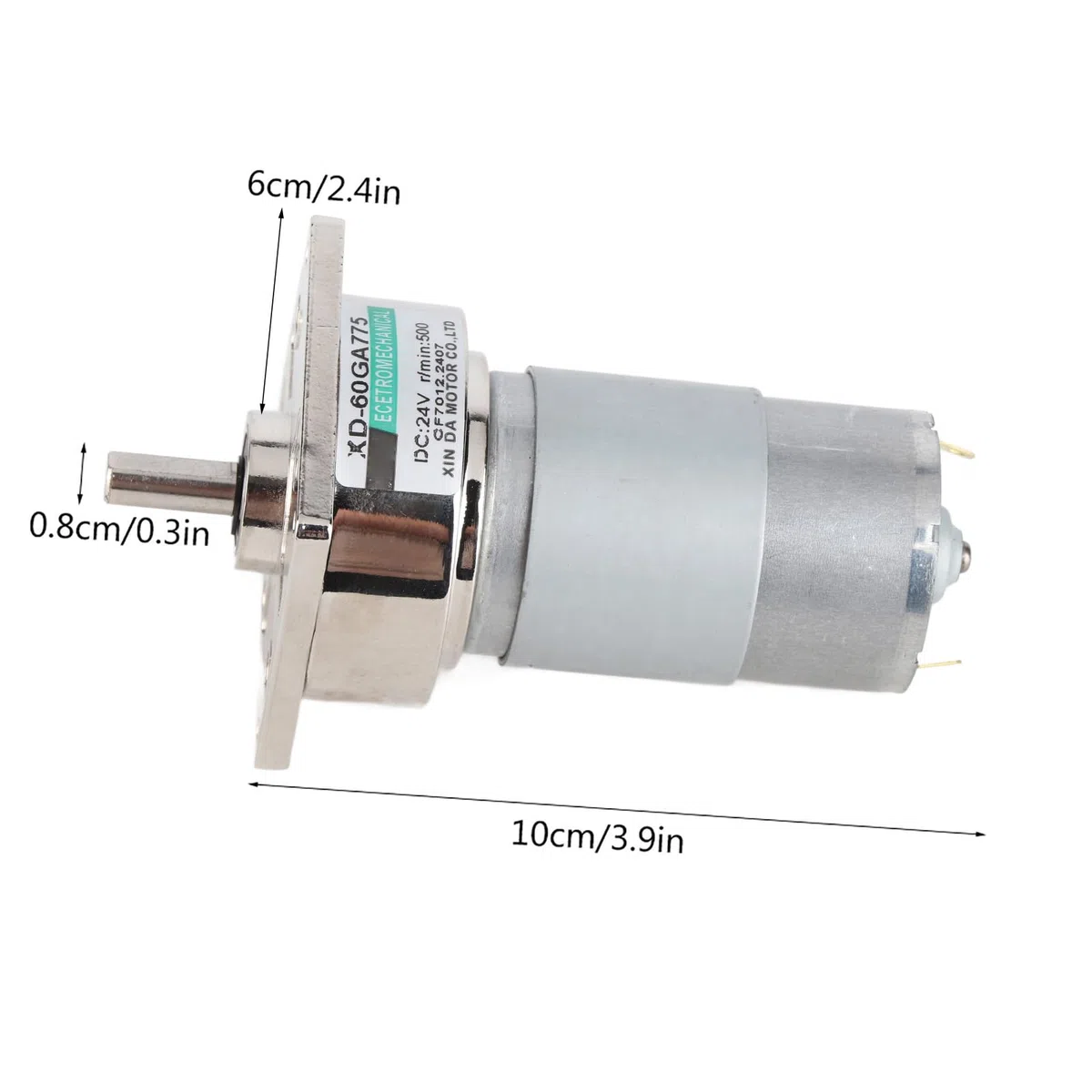 DC12V / 24V 35W Mini DC Motoriduttore a velocità regolabile in metallo Grande coppia motore CW/CCW(24V 500rpm)