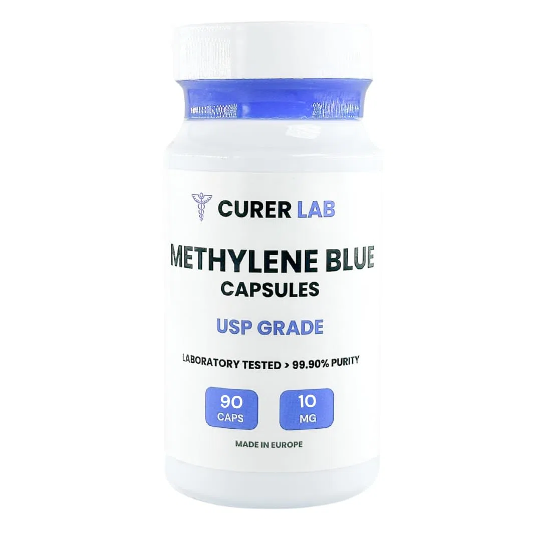 Methylene Blue USP Grade 10 mg | 90 Capsule | Purezza Ultra Alta | Qualità Farmaceutica 99,99 % – Testato da Terzi | Senza Formaldeide | Con Vitamina C | Made in Europe