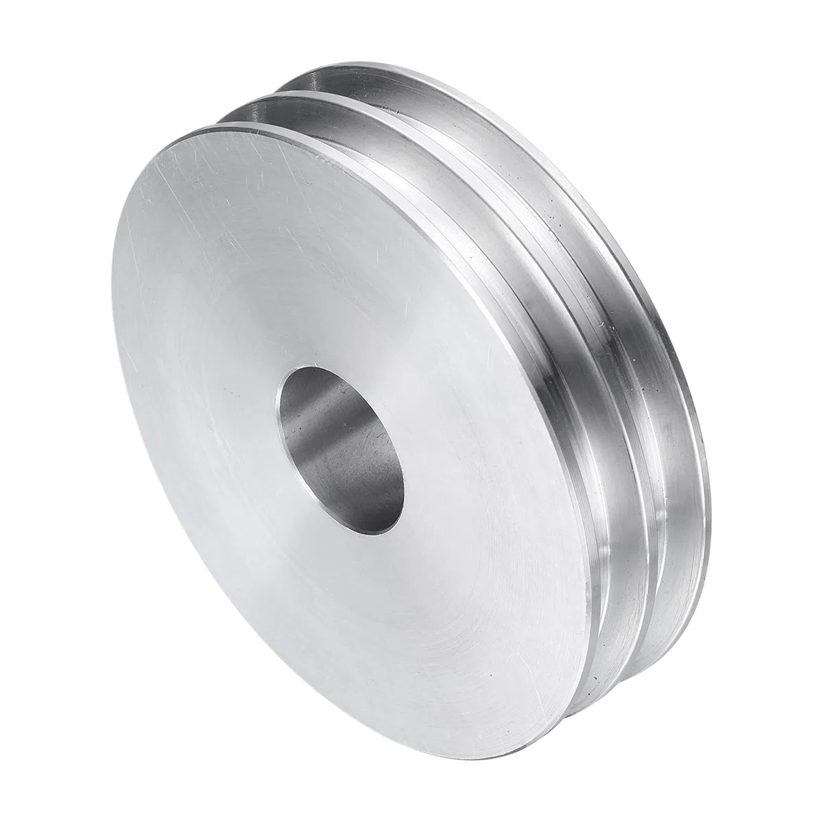 QUARKZMAN Puleggia a V Foro 20mm Diametro Esterno 80mm Doppia Scanalatura in Lega di Alluminio per Macchina da Trapano per Albero Motore 6mm(1/4") Cintura Sagomata in PU