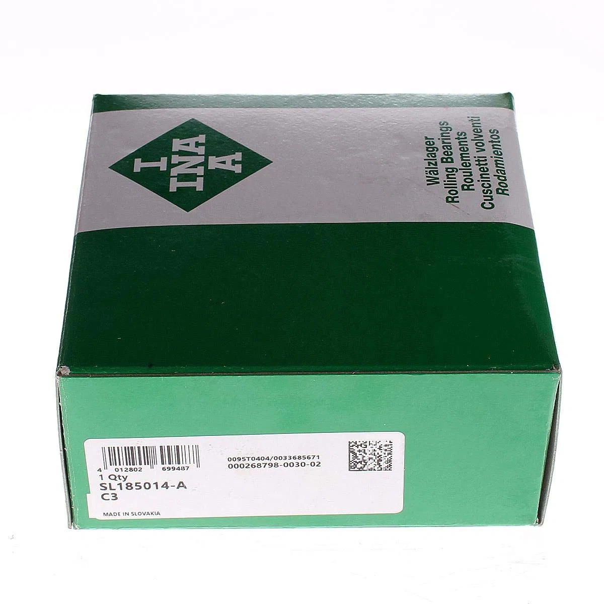 INA SL185014-A-C3 - Cuscinetto a rulli cilindrici, diametro foro 70 mm, diametro esterno 110, velocità massima 3650 U