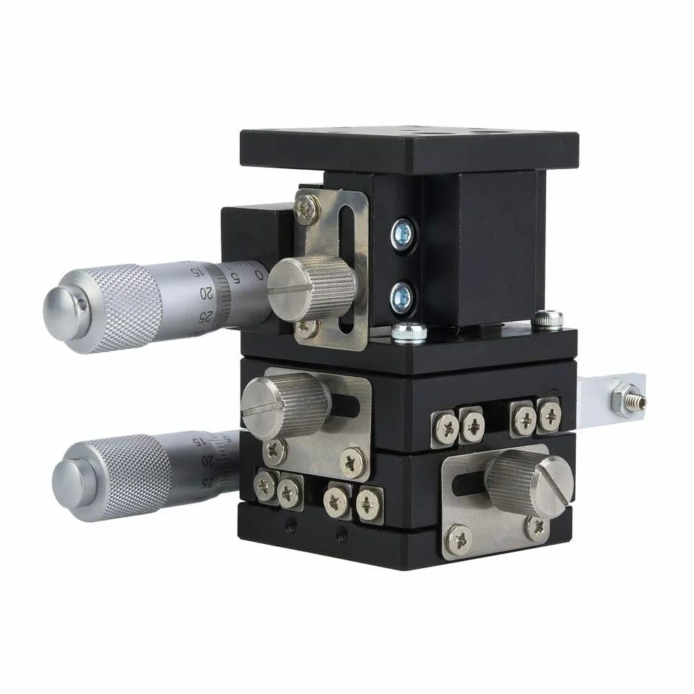 Fase lineare, LD40-LM 3 assi XYZ 40x40mm Piattaforma di spostamento manuale Piattaforma di rifilatura in lega di alluminio Cuscinetto Tavolo scorrevole