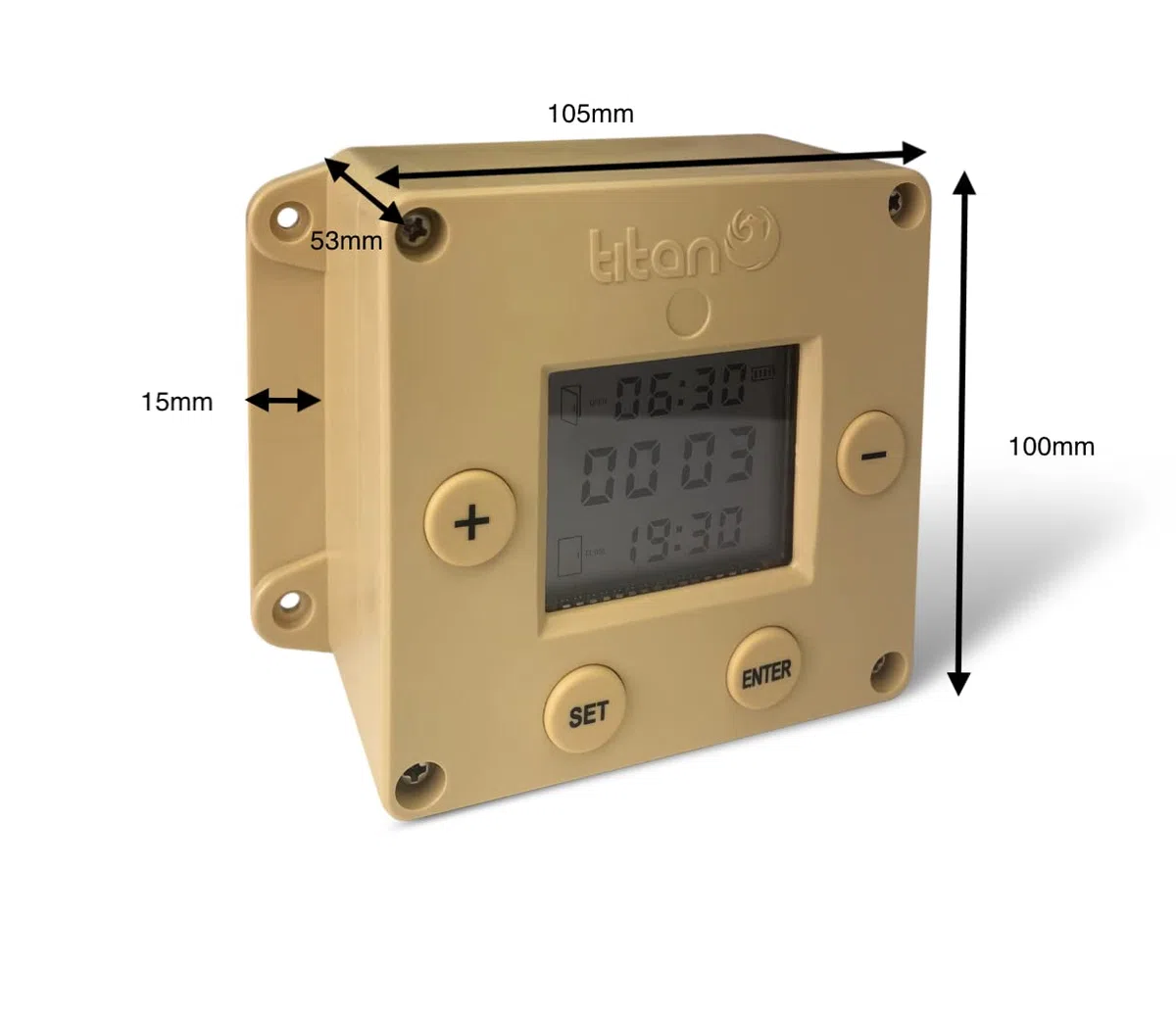 Titan Incubators Cube Apriporta Automatico per Pollaio con Timer + Porta