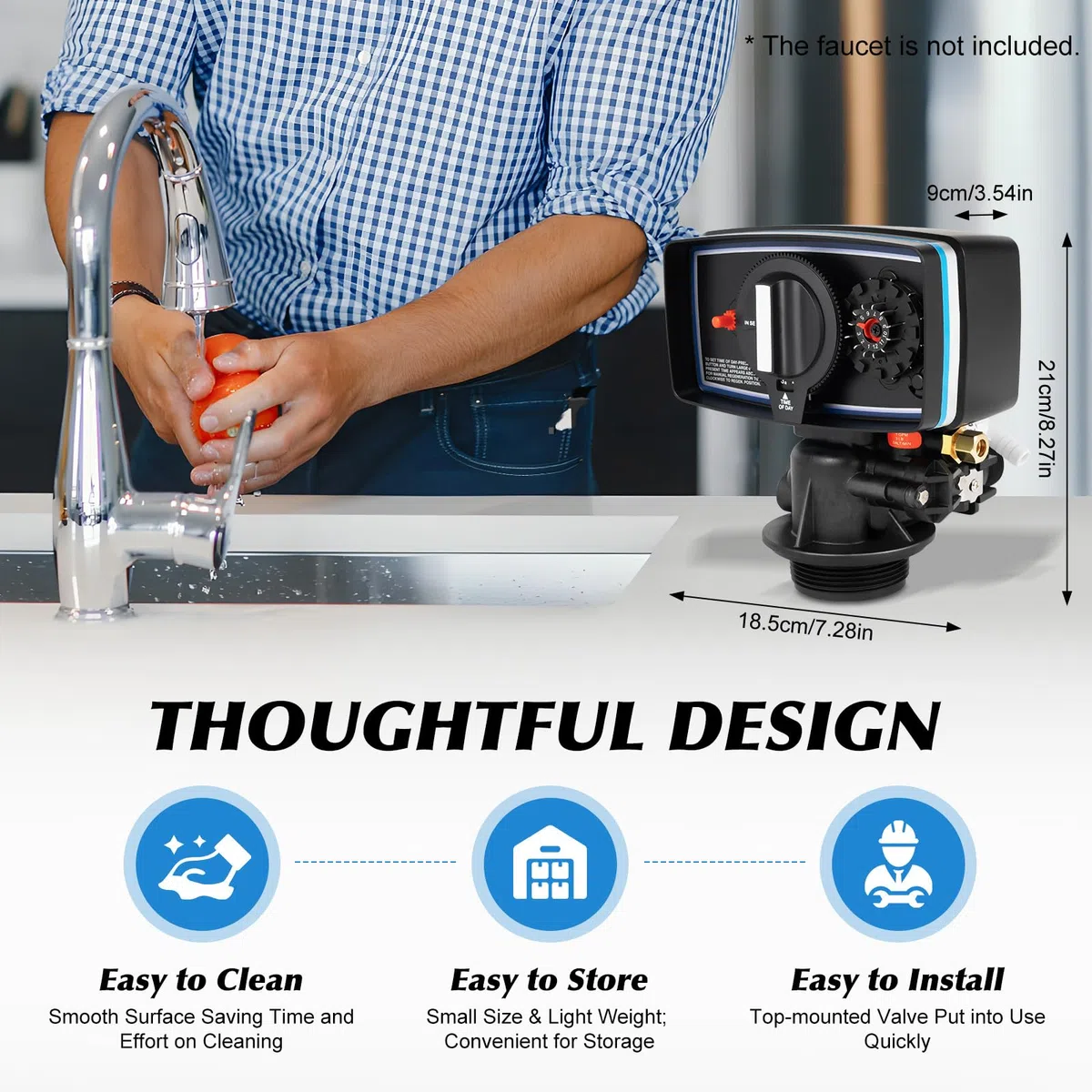 Valvola di Controllo 'addolcitore d'Acqua for Tutta la casa da 110 V 5600 Valvola di Controllo 'Orologio del Timer della valvola 'addolcitore d'Acqua da 12 Giorni Testa di controlavaggio for Serbatoi