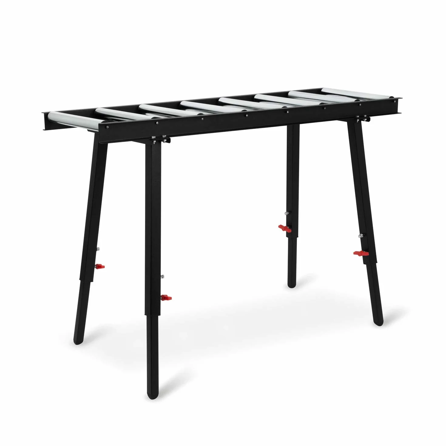 EBERTH Trasportatore a rulli, altezza regolabile, portata 300 kg, lunghezza di trasporto x larghezza 120x40 cm, 8 rulli con Ø 38 mm, distanza tra i rulli 12 cm, nastro trasportatore