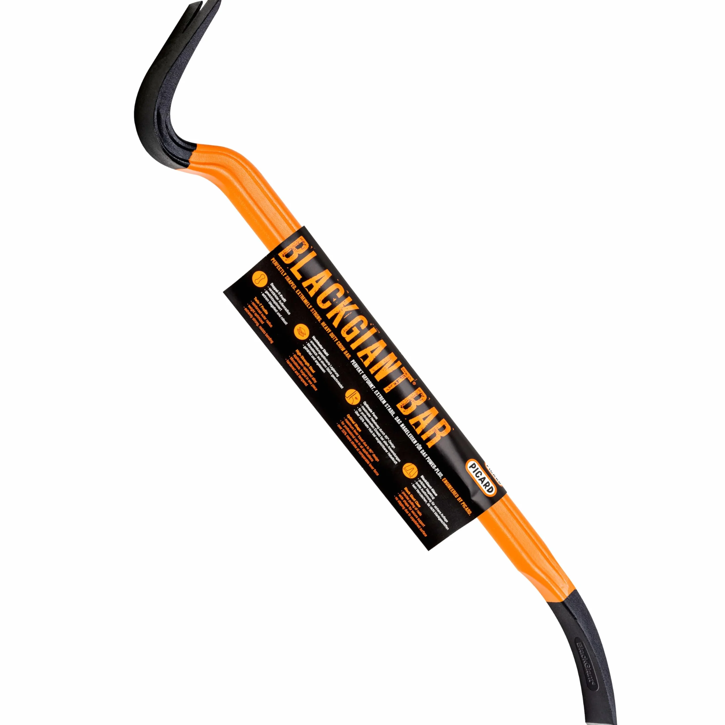PICARD Leva chiodi BlackGiant® Bar, No. 46Z, 121 cm | Palanchino professionale in acciaio forgiato | Piede di porco compatto e ultra resistente per uso intensivo