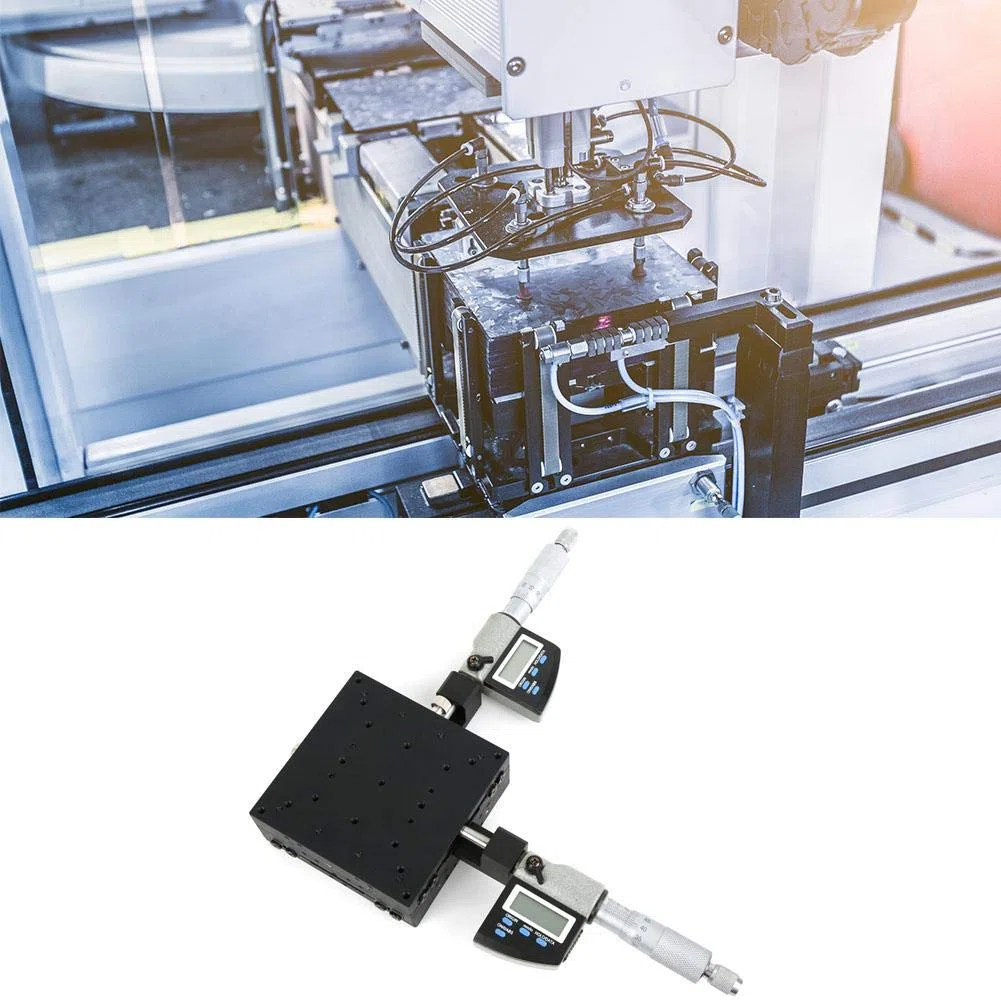 X + Y 2 assi asse lineare manuale 100x100mm SEMXY100-AC Piattaforma di sintonia fine Piattaforma di spostamento ottico Guida trasversale Tavolo scorrevole ottico