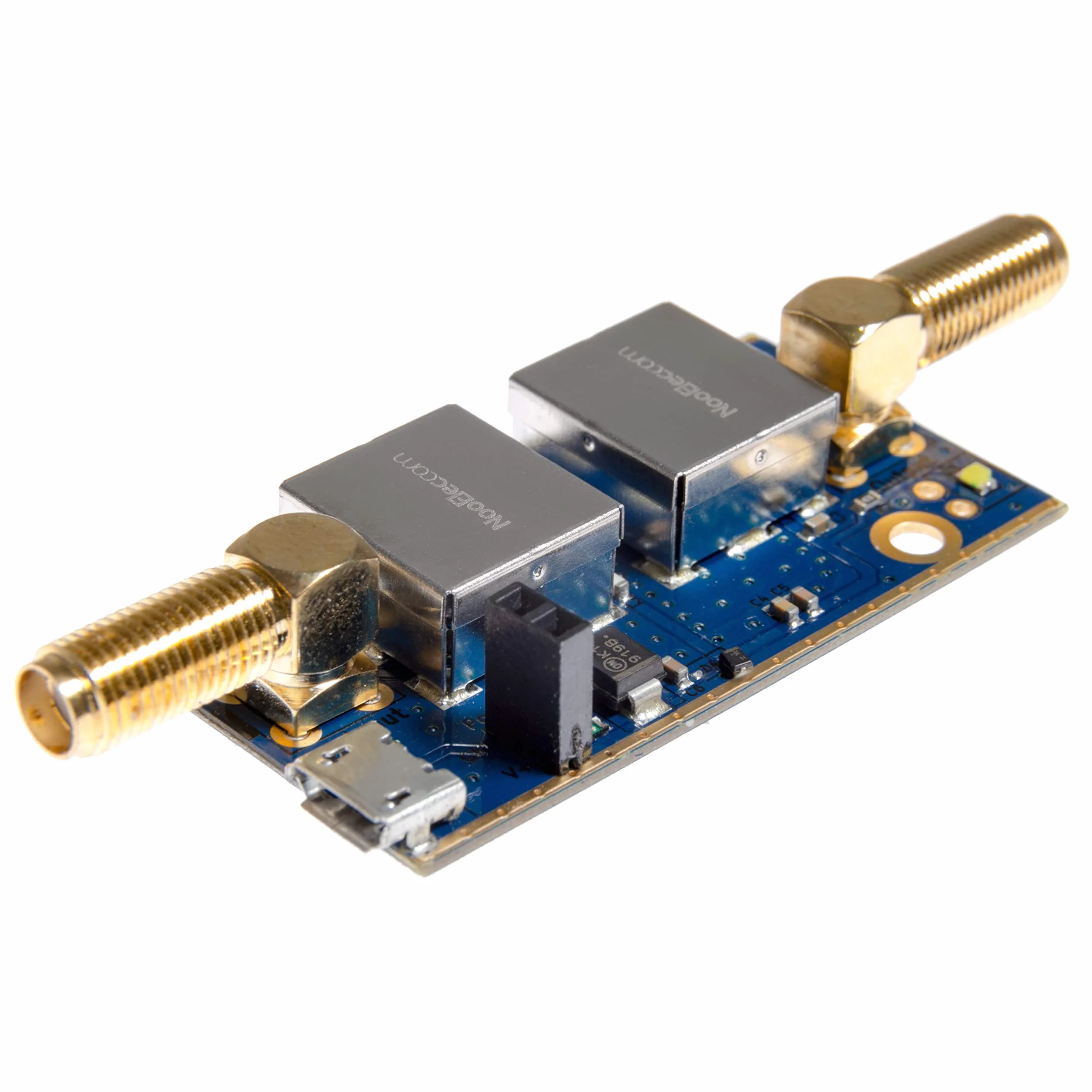 Nooelec SAWbird+ iO Barebones - Filtro SAW Premium e Modulo LNA a Basso Rumore a Cascata per Applicazioni L-Band (Inmarsat AERO/STD-C). Frequenza Centrale 1542 MHz