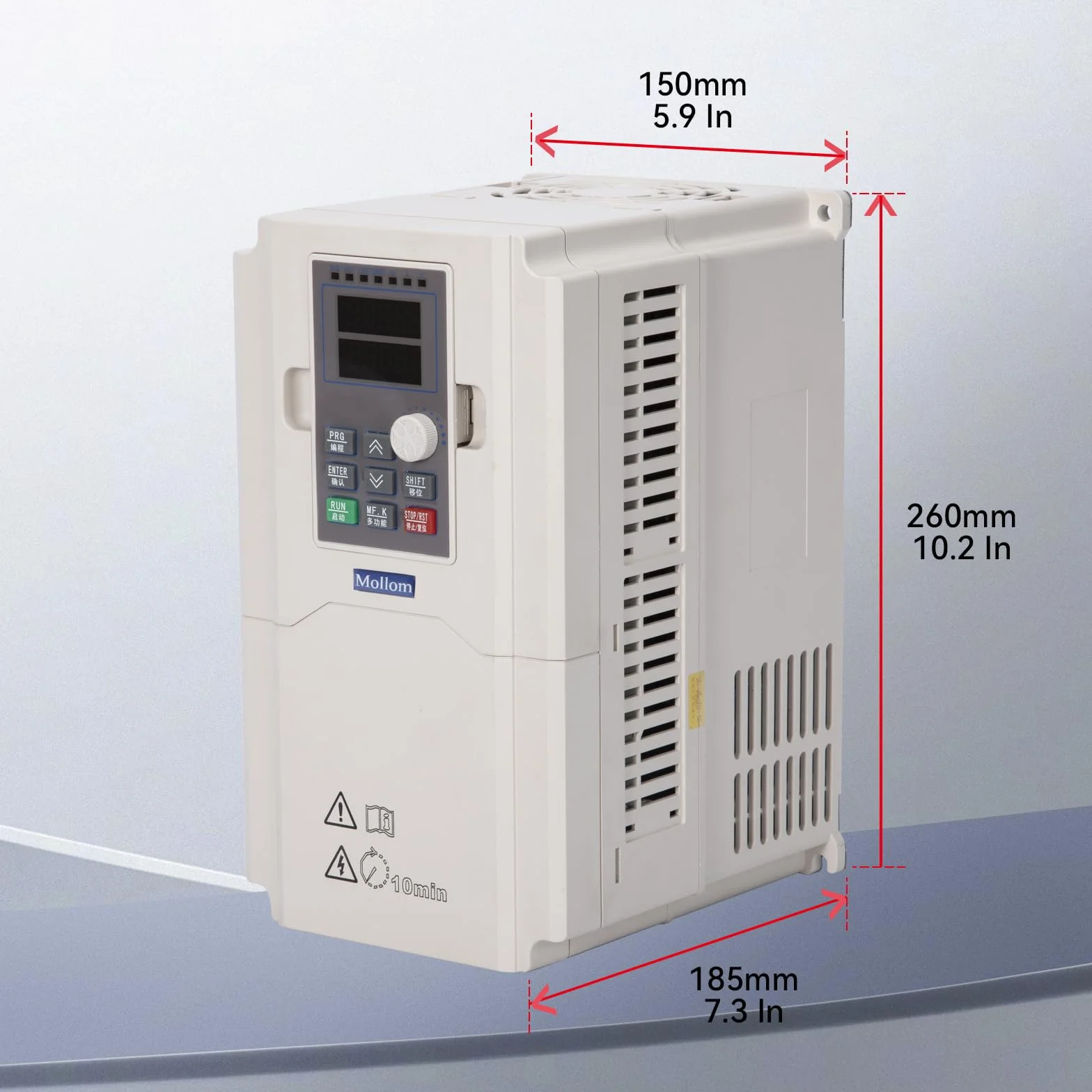 MOLLOM VFD 5.5KW 7.5HP 13A 220V Ingresso Monofase o Trifase a Uscita Trifase 380V 0-3000Hz, Inverter di Controllo per Regolazione Velocità Motore Mandrino CNC