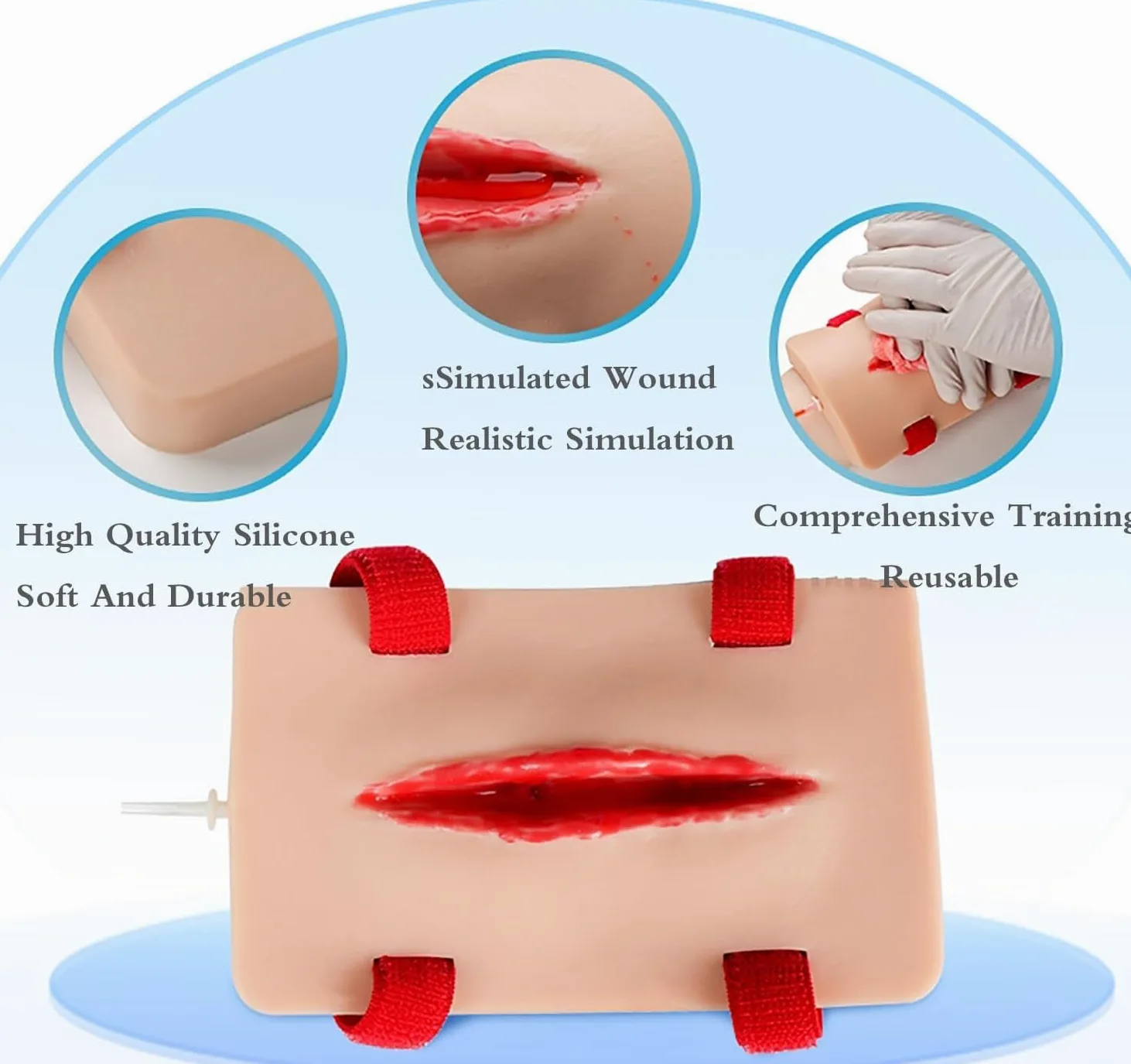 2Pcs Wound Packing And Tourniquet Simulator, Bleed Control Tourniquet Trainer Models, Suturing Model, Stop The Bleed Training Kit for Medical Classes, Hemostasis First Aid Practice