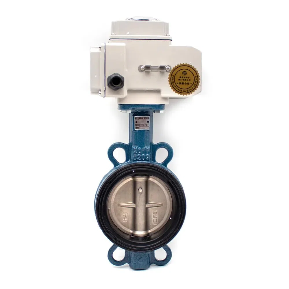 Toplionace Valvola a Farfalla con Flangia Elettrica Morsetto Valvola Attuatore Valvola Acqua Tenuta Morbida, D971X-16 (DN80, CA 220V)