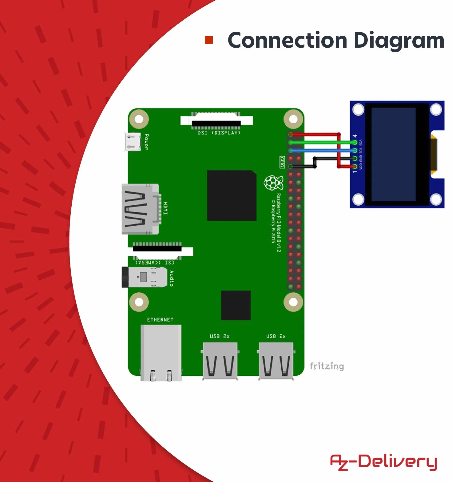 AZDelivery 5 x 1.3 pollici Display OLED I2C SSH1106 Chip 128 x 64 Pixel I2C Modulo di Visualizzazione dello Schermo con Caratteri Bianchi compatibile con Arduino e Raspberry Pi incluso un E-Book!