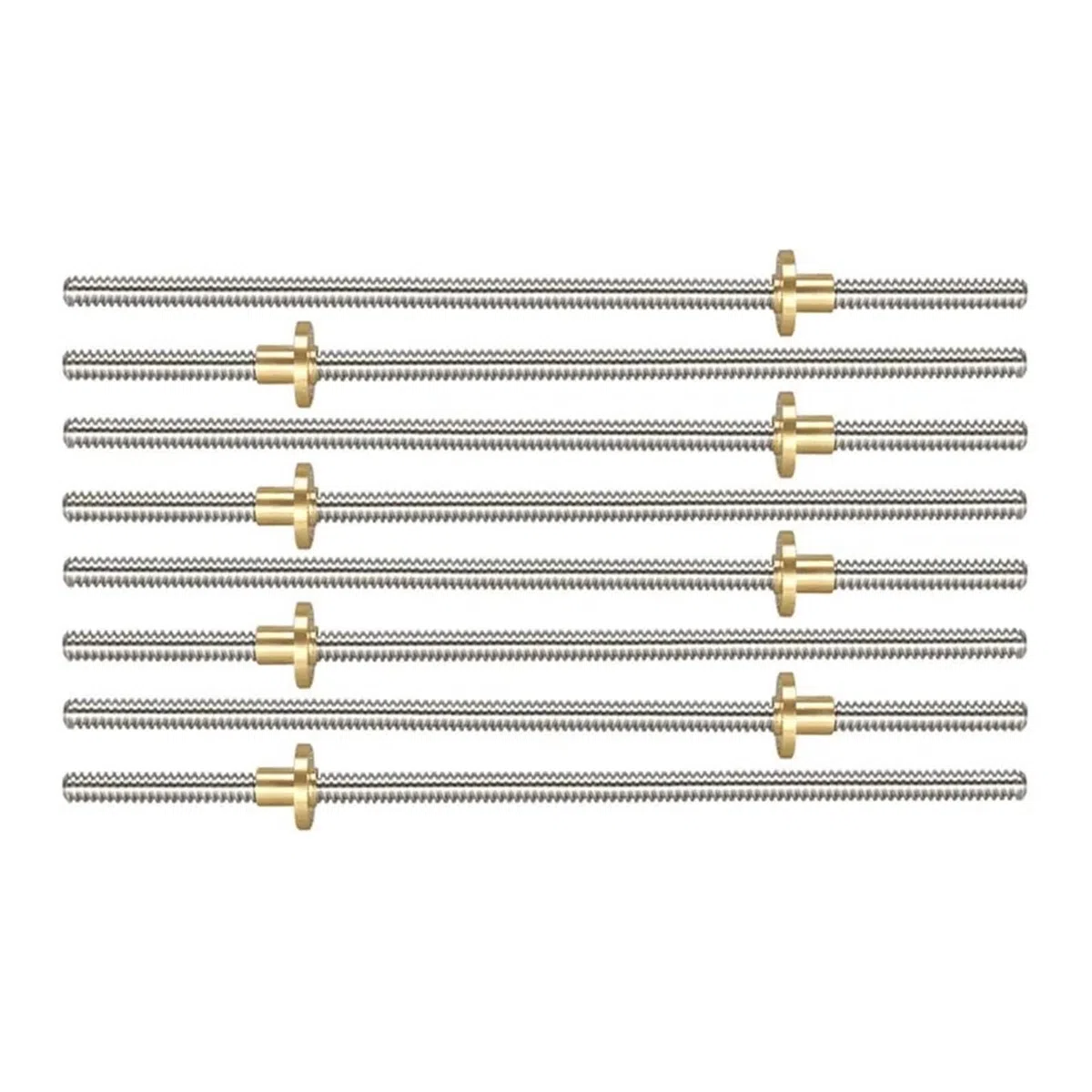 Vite a sfera a guida lineare T10 con filettatura da 2 mm con dado, lunghezza 100-600 mm, asta trapezoidale per applicazioni di movimento di precisione