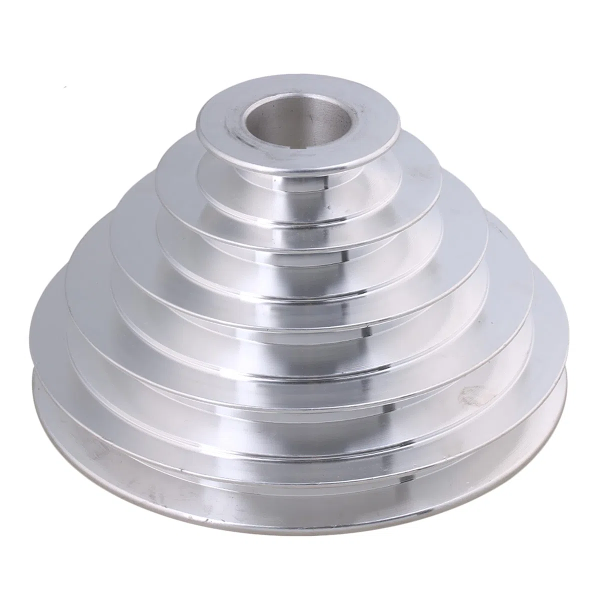 28mm Alesaggio 54mm-150mm Outter Dia Alluminio 5 Slot A Tipo V Pagoda Puleggia 5 Passo Puleggia Cintura 12.7mm Larghezza cinghia