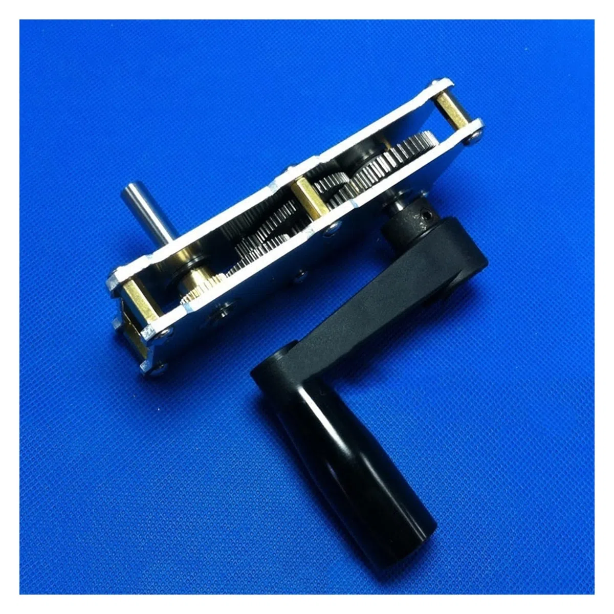 Dispositivo Riduttore completamente in metallo da 122x55x19mm, rapporto di velocità 1:28, albero di diametro 8mm, riduzione dell'aumento della velocità con manovella Sterzo a ingranaggi
