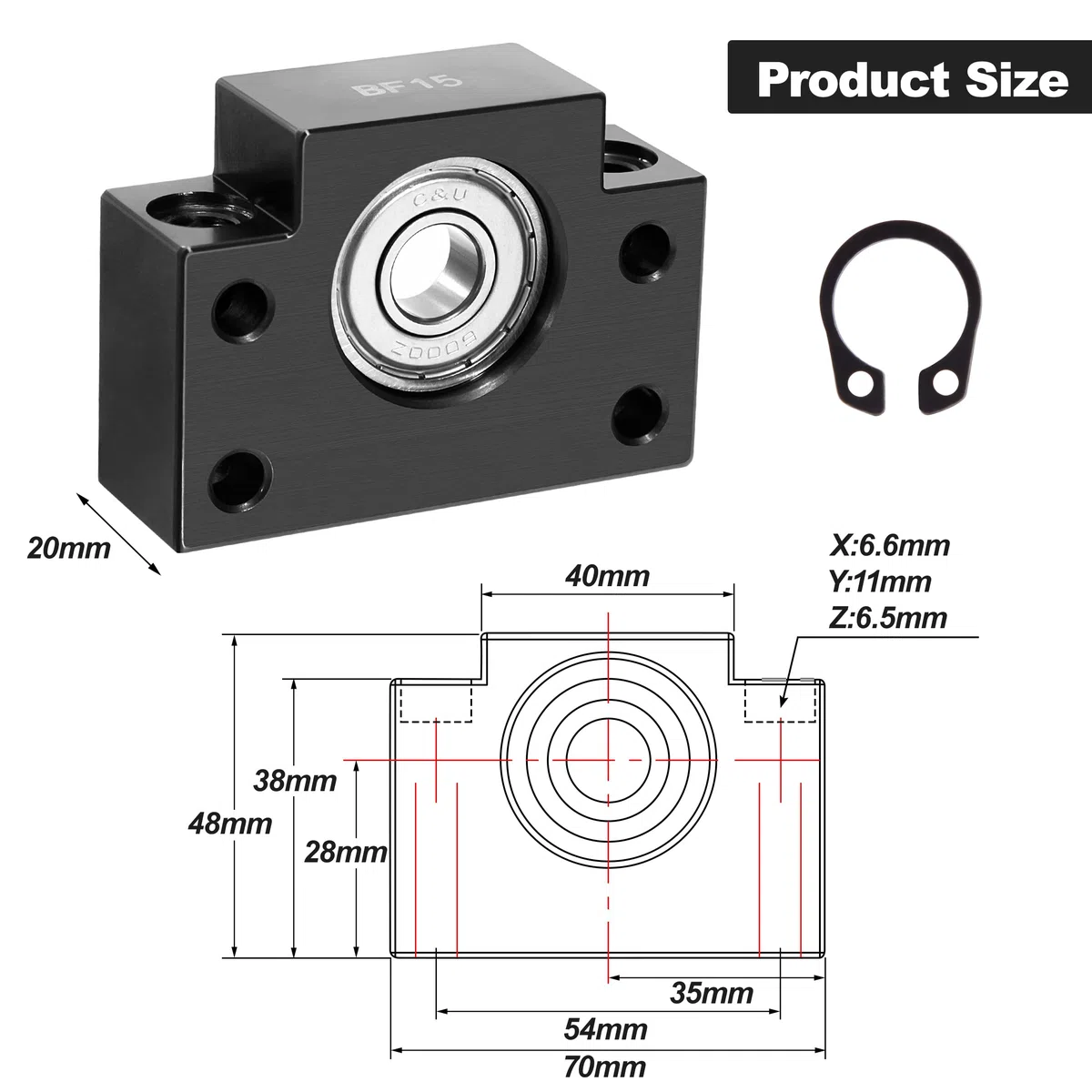 1 set BK15/BF15 Supporti Per Viti A Ricircolo Di Sfere con dado a vite a sfera in metallo per macchina CNC