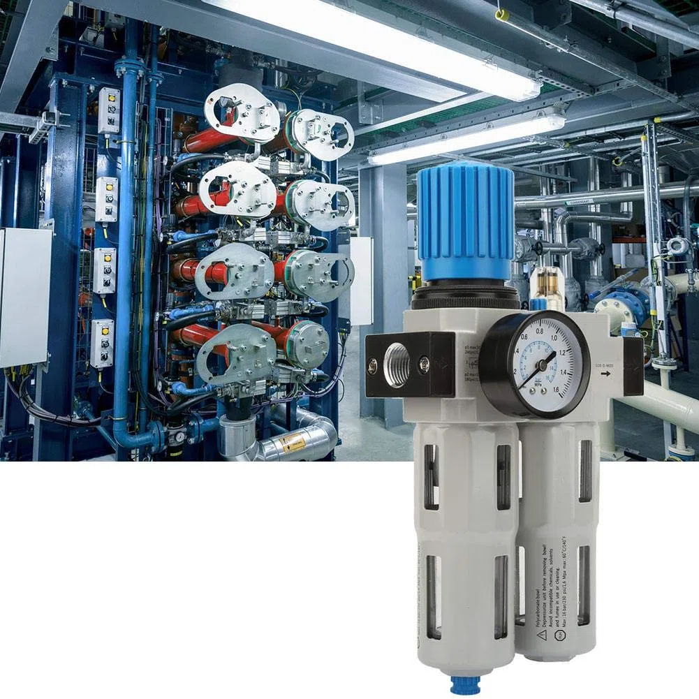 Regolatore di pressione del filtro dell'aria, FRC-1/2-MIDI G1/2"Filtro compressore d'aria Trappola separatore acqua olio con manometro regolatore, quadrante scala pressione