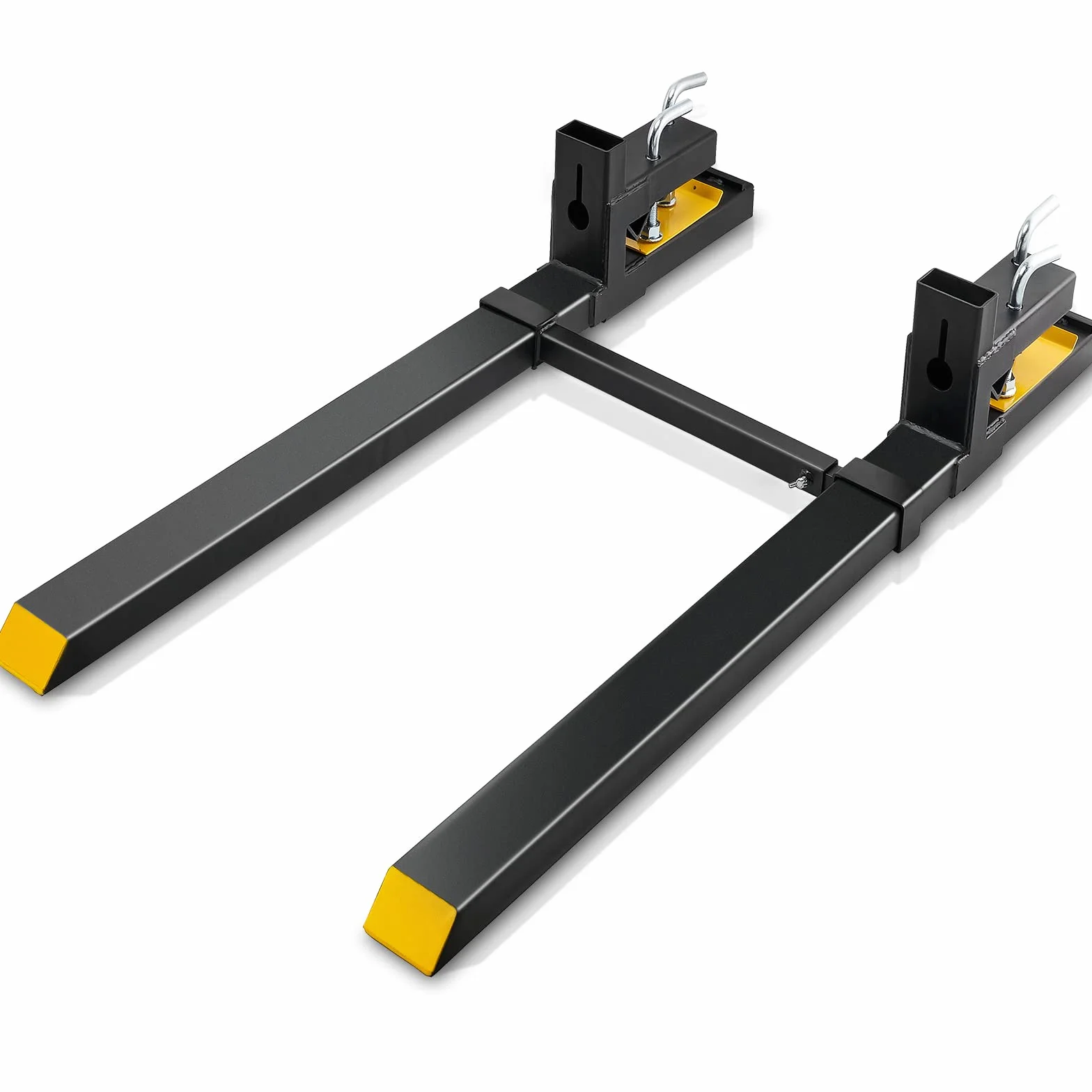 VEVOR Forche per Pallet Lunghezza 149cm Capacità Carico Max. 1814 kg Larghezza Regolabile tra 495-915 mm, Coppia di Forche per Movimentazione Carico da Benne Trattori Minipala Escavatori in Acciaio
