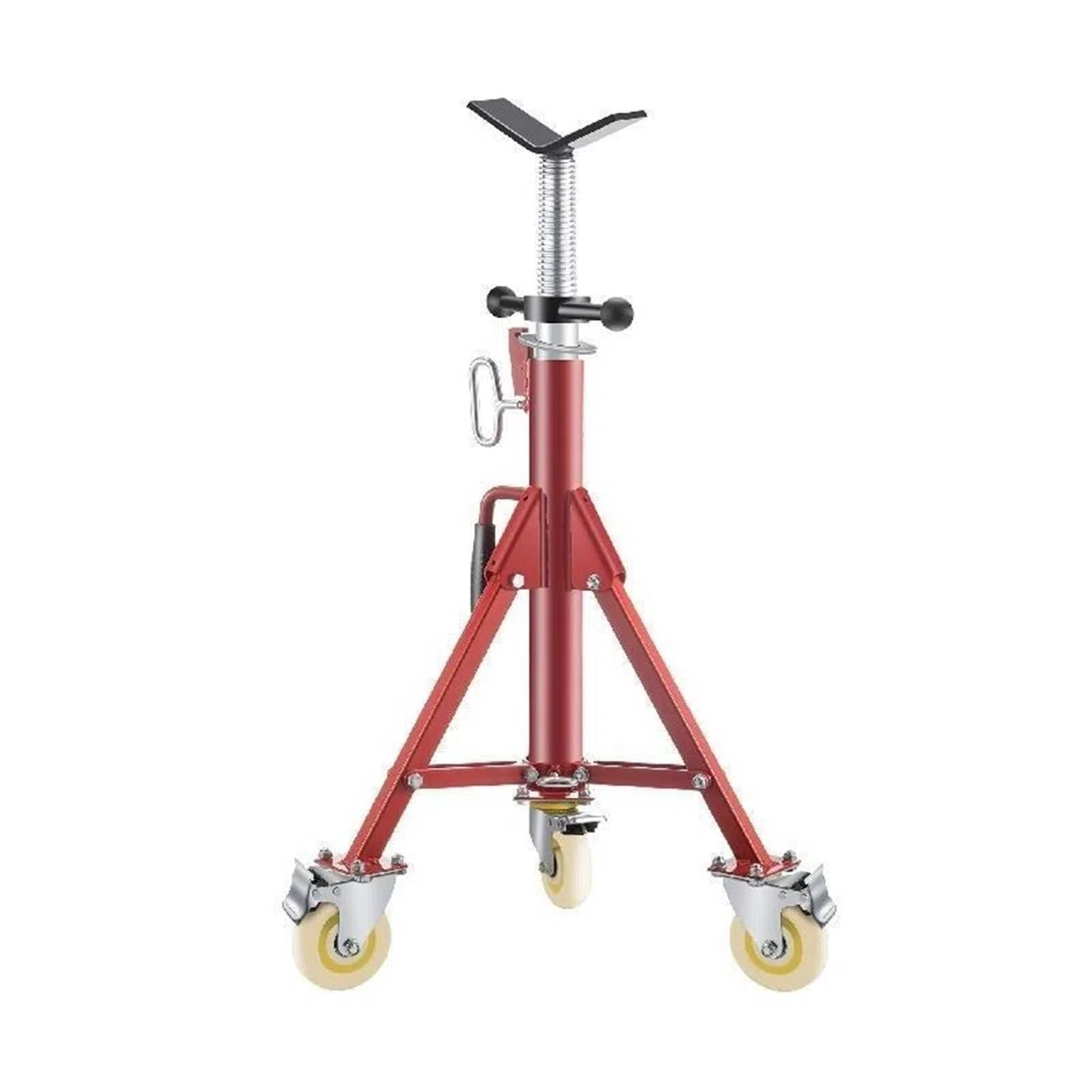 Supporto for tubo con testa a rullo V-Head 2/4 Trasferimento a sfera Treppiede pieghevole Jack 12 pollici Tubo di supporto Strumento bloccato Migliora l'efficienza(1109)