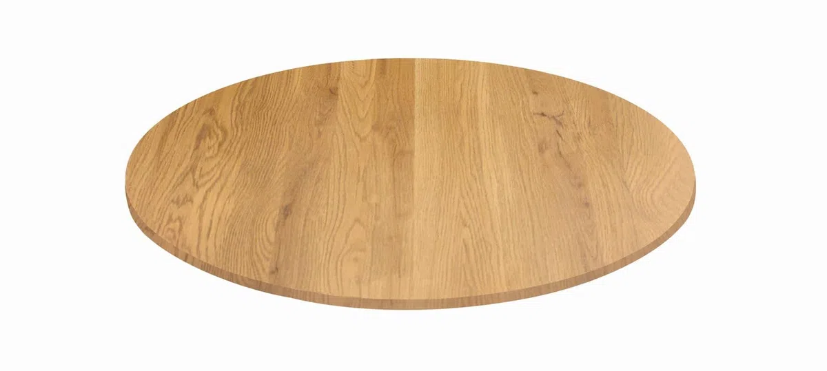 KONTE.DESIGN Piano per Tavolo SPARGI Rotondo Effetto Rovere Diametro 80 cm sp. 18 mm