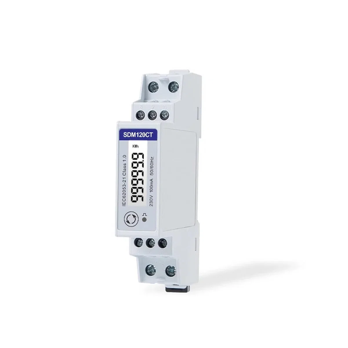 Misuratore di potenza Modbus RS485 SDM120CT-MV, MI/D, ingresso 0,1 V, monofase, 2 fili, 230 V