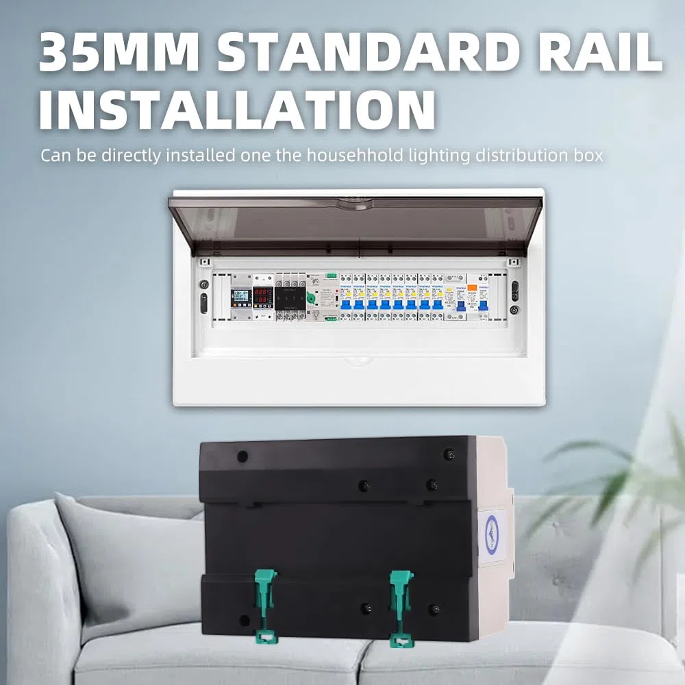 Selettore interruttore di trasferimento automatico a doppia alimentazione Alimentazione ininterrotta 4P 63A 100A 125A Interruttore a levetta fotovoltaico Din Rail ATS PV Solar Inverter UPS (125A)