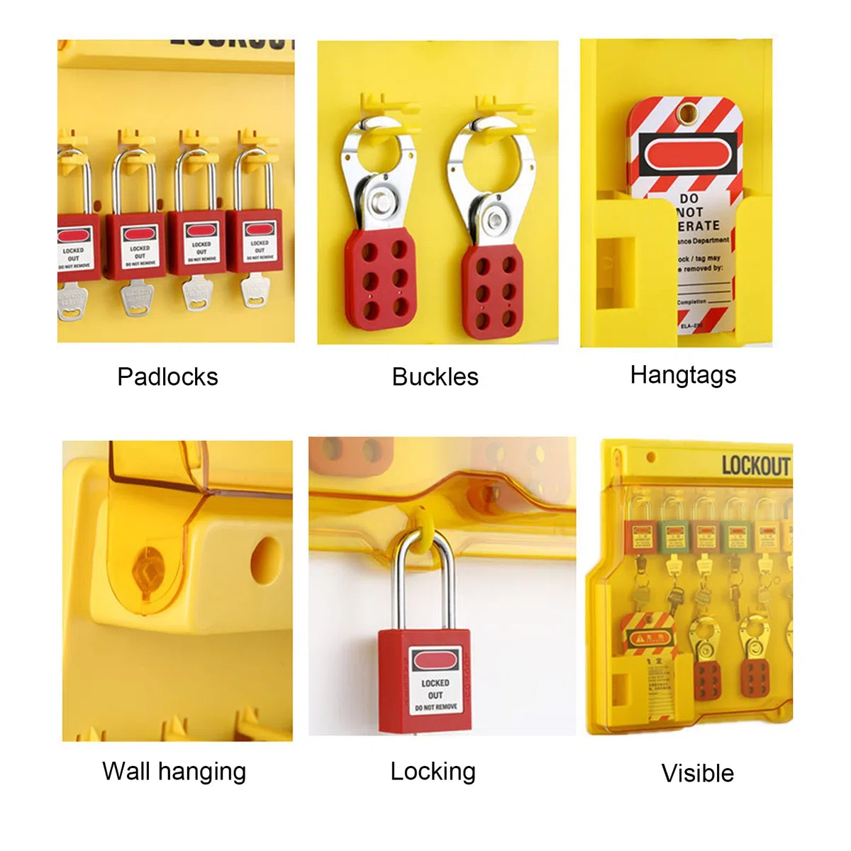 Lockout Tagout Station Stazione di Lockout Per La Gestione della Visualizzazione Durevole con Coperchio Per La Fornitura di Sicurezza del Lockout di Sicurezza