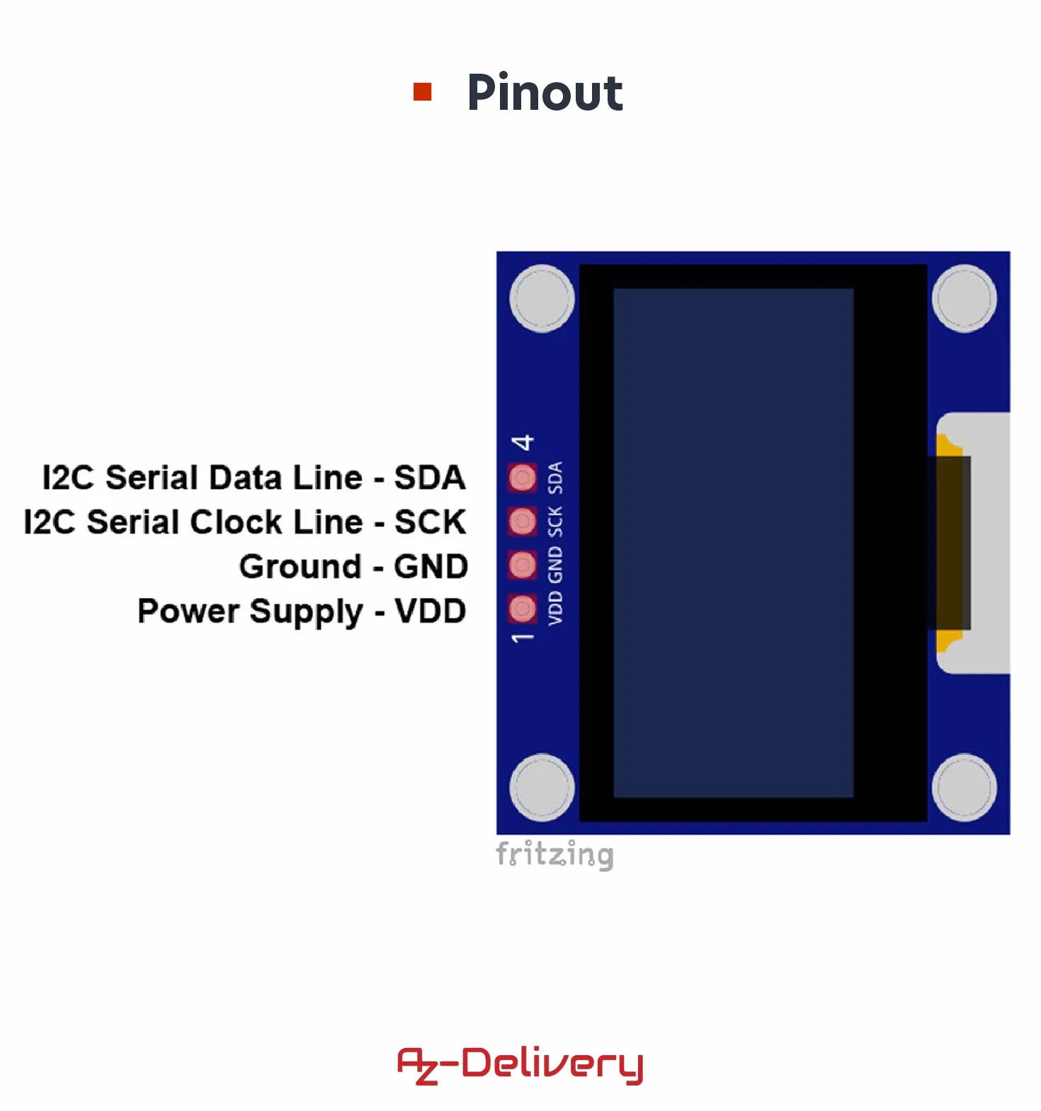 AZDelivery 5 x 1.3 pollici Display OLED I2C SSH1106 Chip 128 x 64 Pixel I2C Modulo di Visualizzazione dello Schermo con Caratteri Bianchi compatibile con Arduino e Raspberry Pi incluso un E-Book!