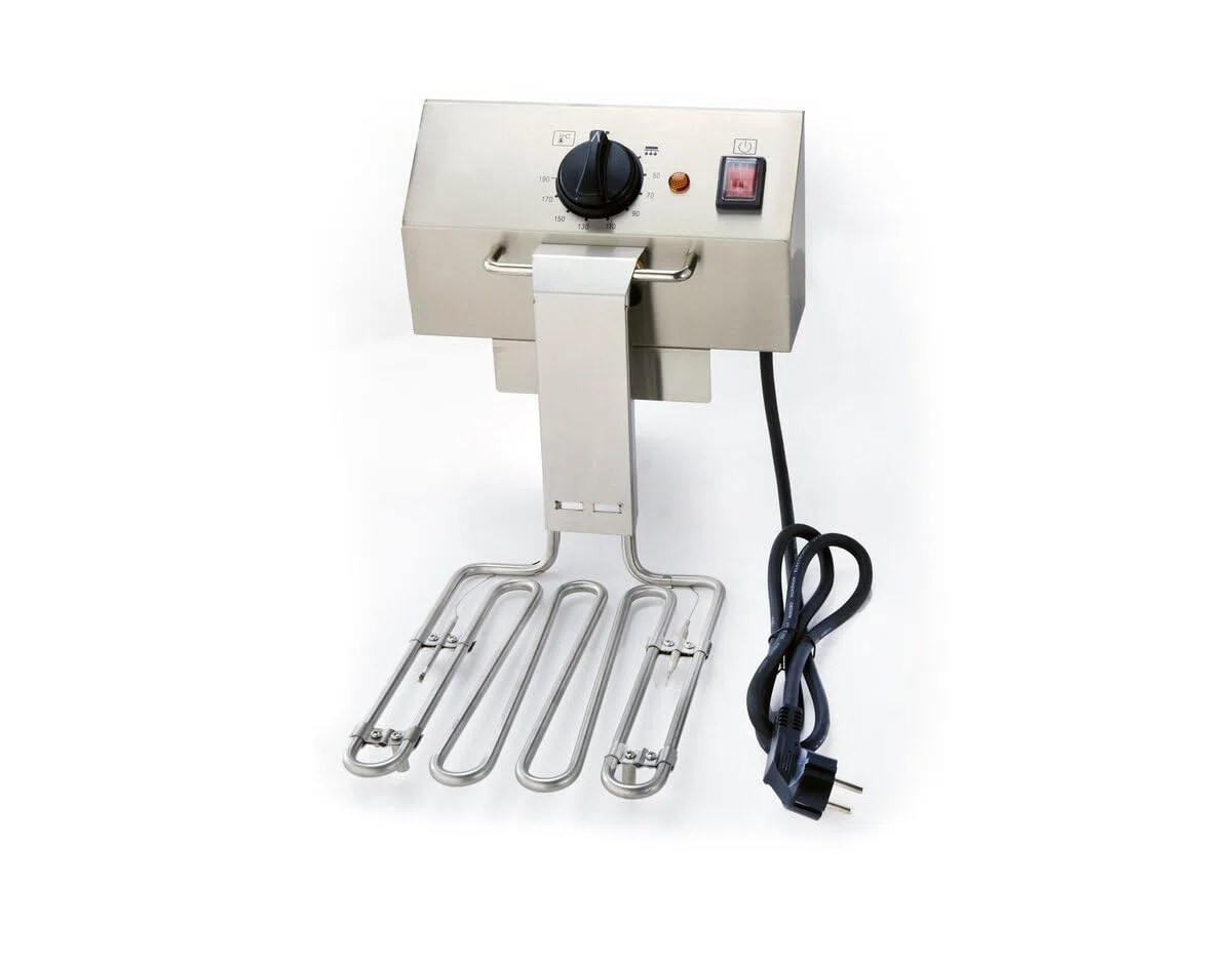 GastroHero Friggitrice elettrica da 10 l, in acciaio inox con rubinetto di scarico, termostato e protezione contro il surriscaldamento, friggitrice compatta ideale per ristoranti e gastronomia