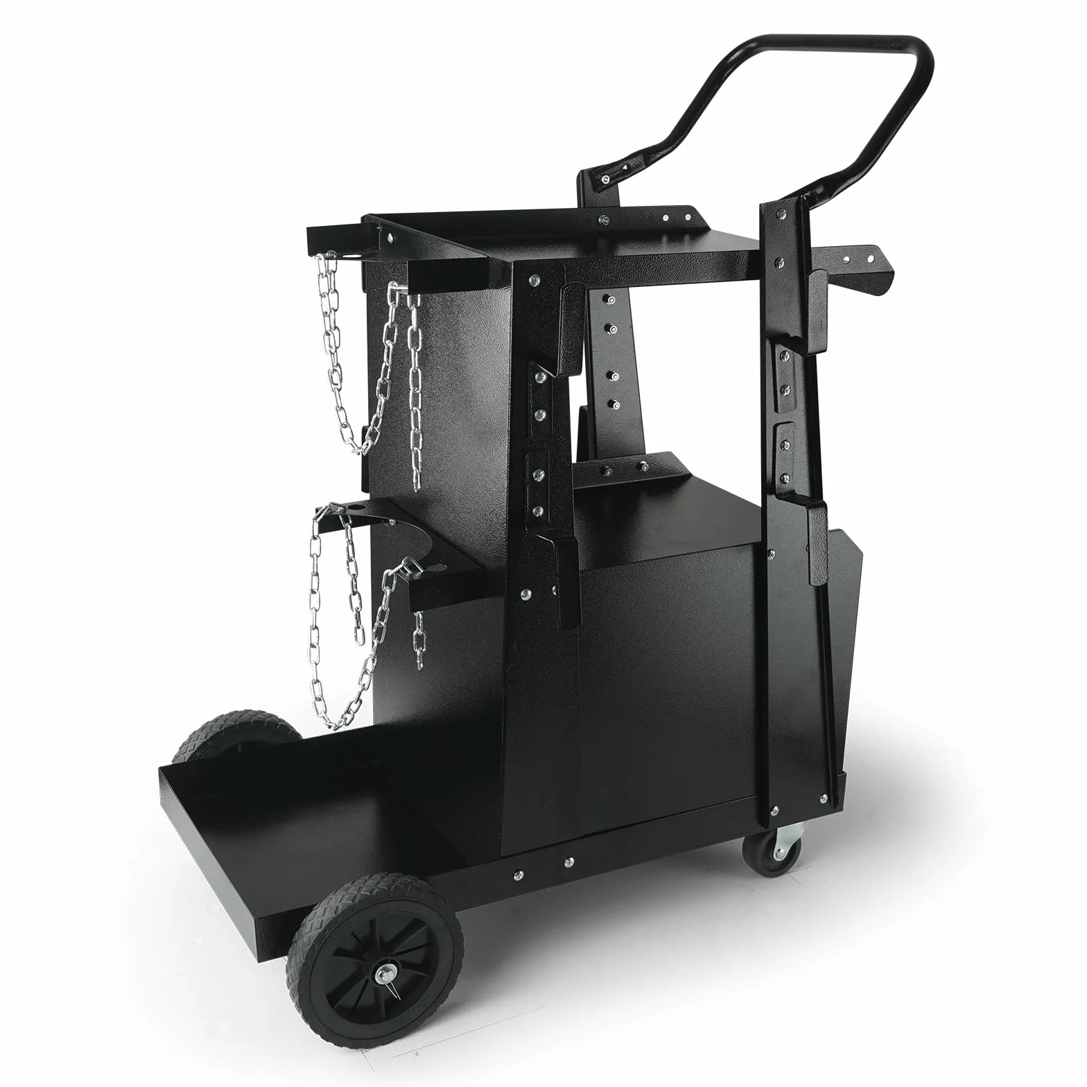 VEVOR Carrello per Saldatura 2 Ripiani con Armadio Serratura Antifurto Mensola per Trasporto Saldatrice con Ruote Carico Massimo 80-120 kg Carrello Ideale per Attrezzatura di Saldatura MIG TIG ARC MMA