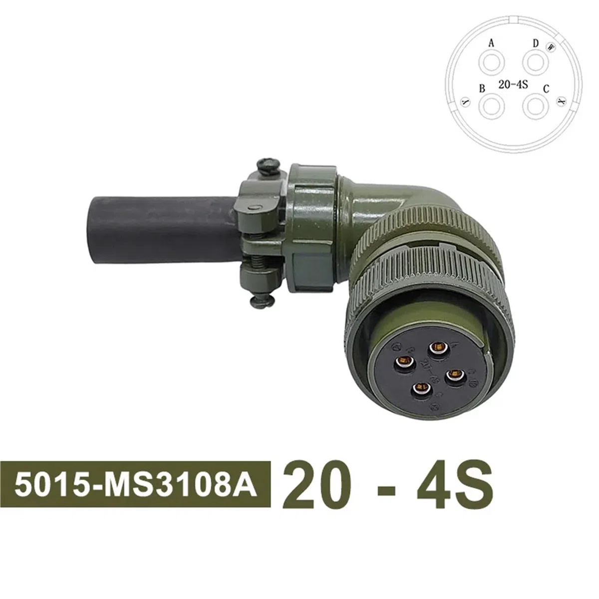 Connettore con specifiche militari MS3102A 5015 MIL STD 20-23 MIL-C 20-19 20-4 MS3106A MS3108A Presa 1 pz(Plug 3108 20-4S)