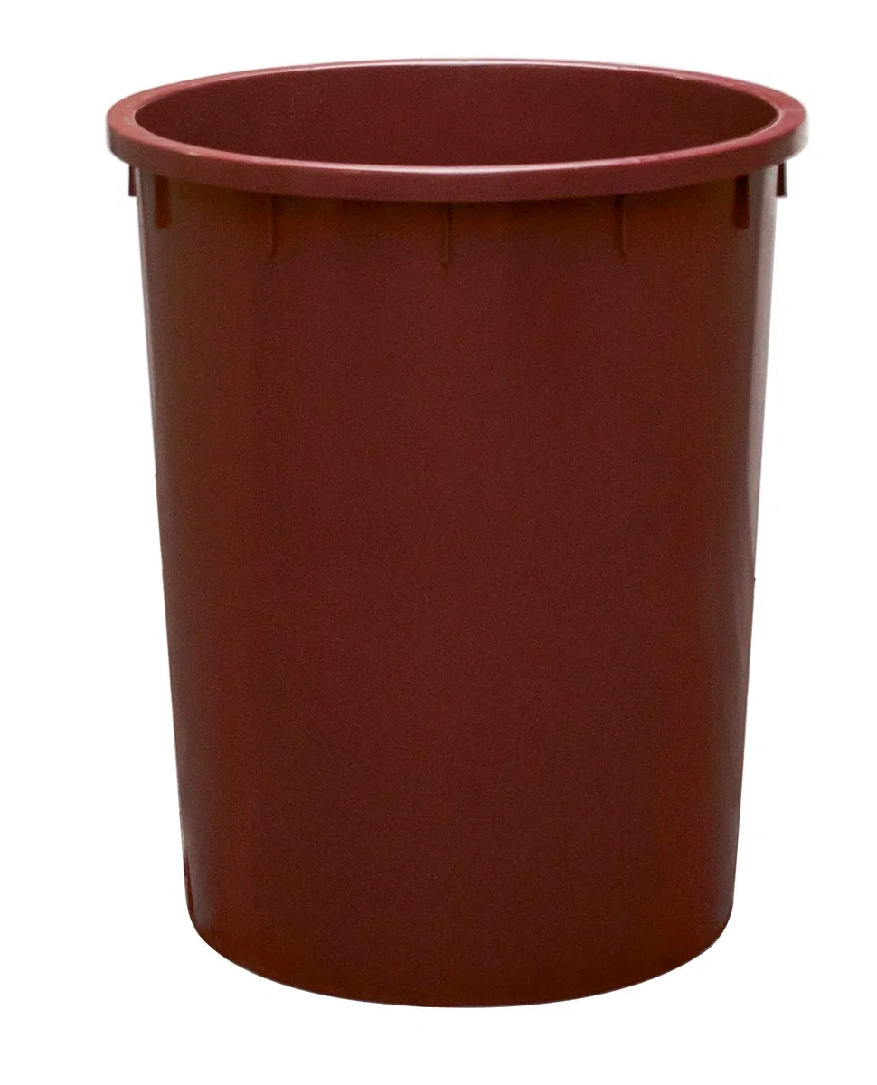 Bidone industriale sovrapponibile PEHD, capacità 200 Lt, colore vinaccia