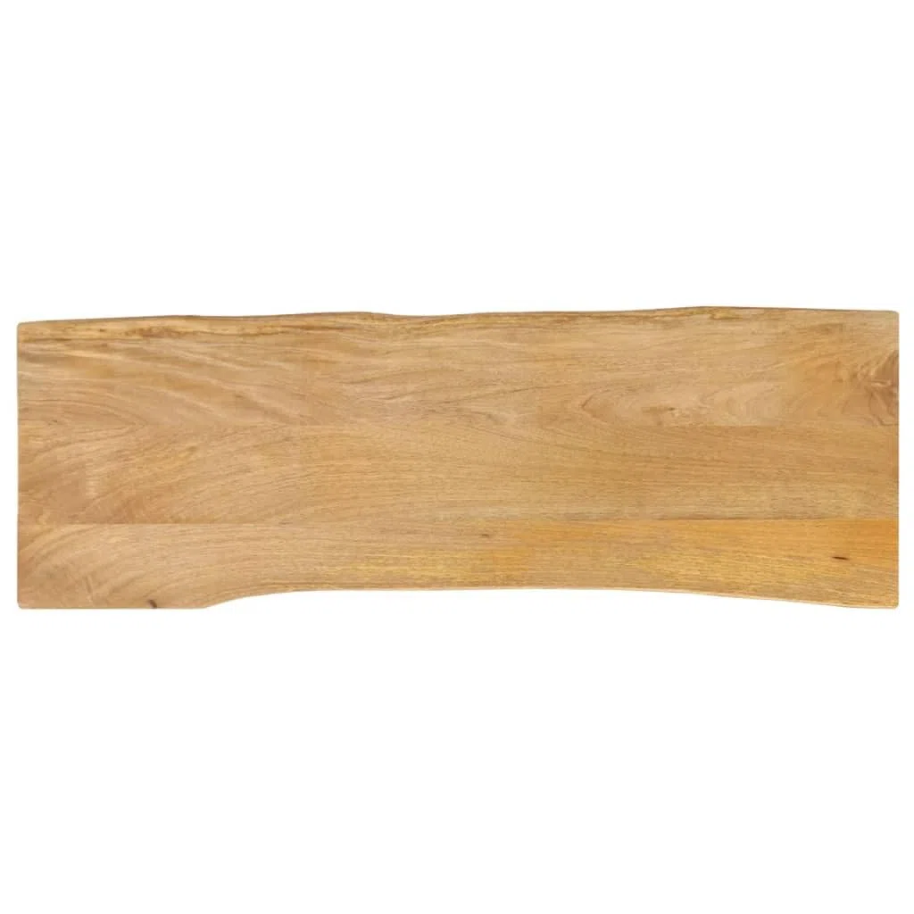 vidaXL Piano Tavolo 120x40x2,5 cm Bordi Vivi in Legno Massello Mango
