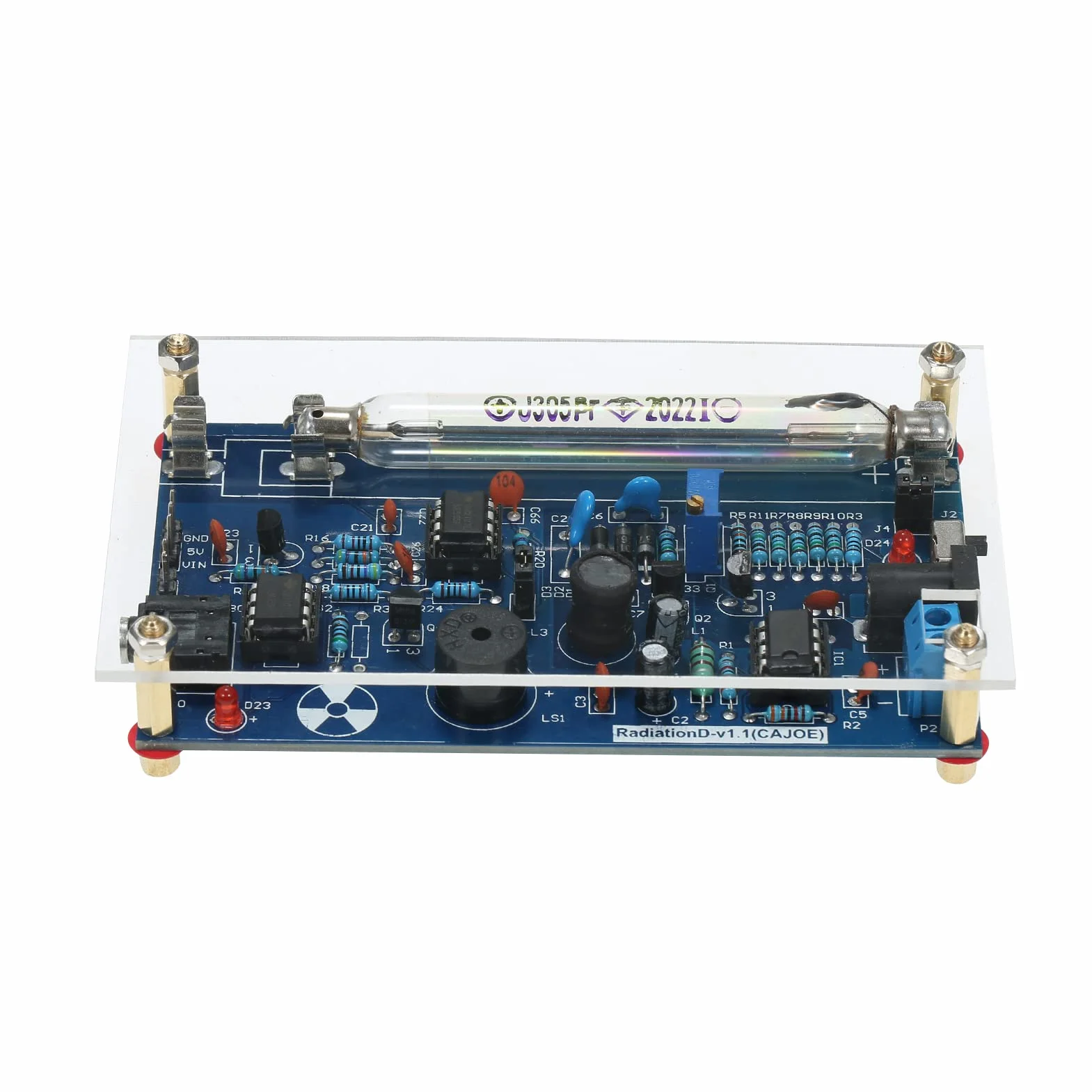 Contatore Geiger fai te, di rilevazione di radiazioni assemblato, contatore Geiger Counter kit Miller Tube Nuclear Radiation Detector Geiger Counter Kit moduli sperimentali