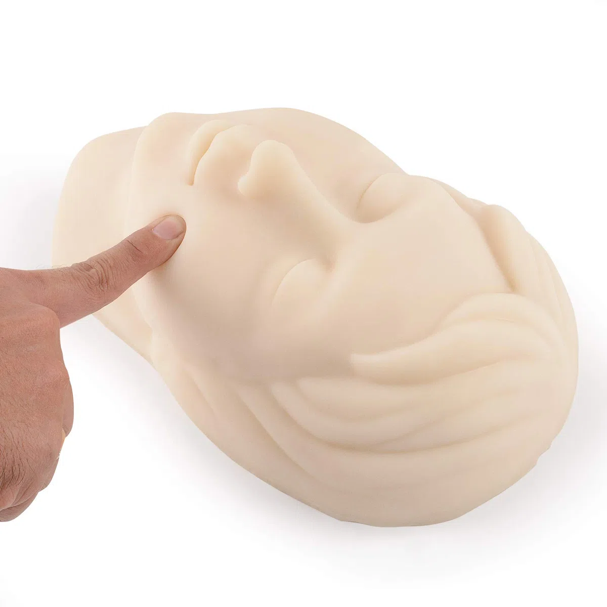 Modello di testa di manichino in silicone per addestramento all'iniezione Modello di testa per l'insegnamento della micro-plastica, formazione pratica per studenti di medicina, dottore, estetista
