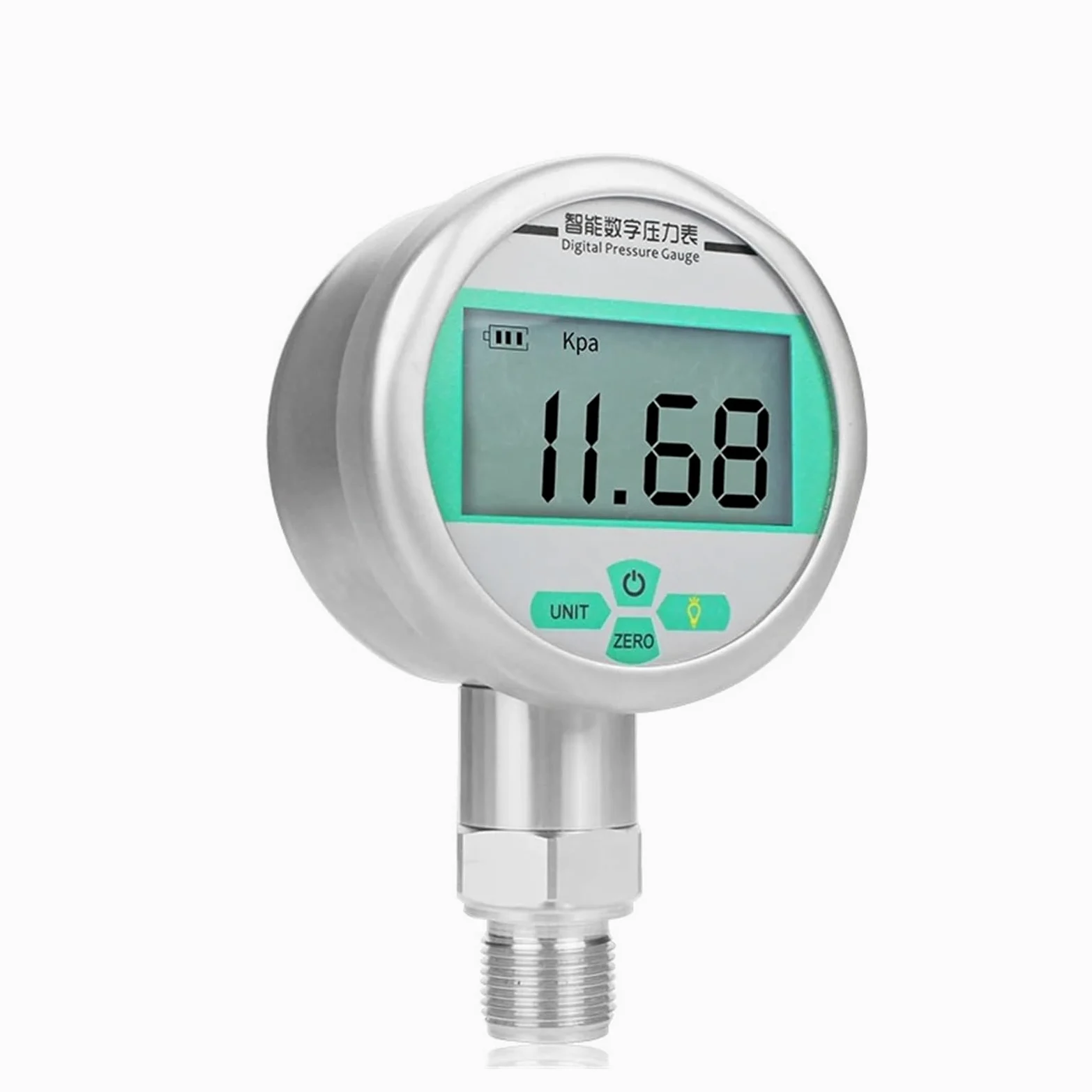 Manometro con display digitale di precisione intellinte, manometro 'acqua ad alta precisione alimentato a batteria 0,2% 0,5%.(G1-4,0-10Mpa)