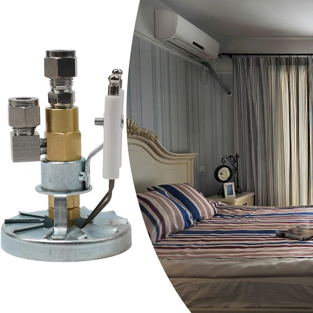 Ugello bruciatore olio esausto sifone in acciaio inox, angolo di spruzzo regolabile, apertura 0 8 mm, adatto per liquidi ad alta viscosità (0,5 mm)