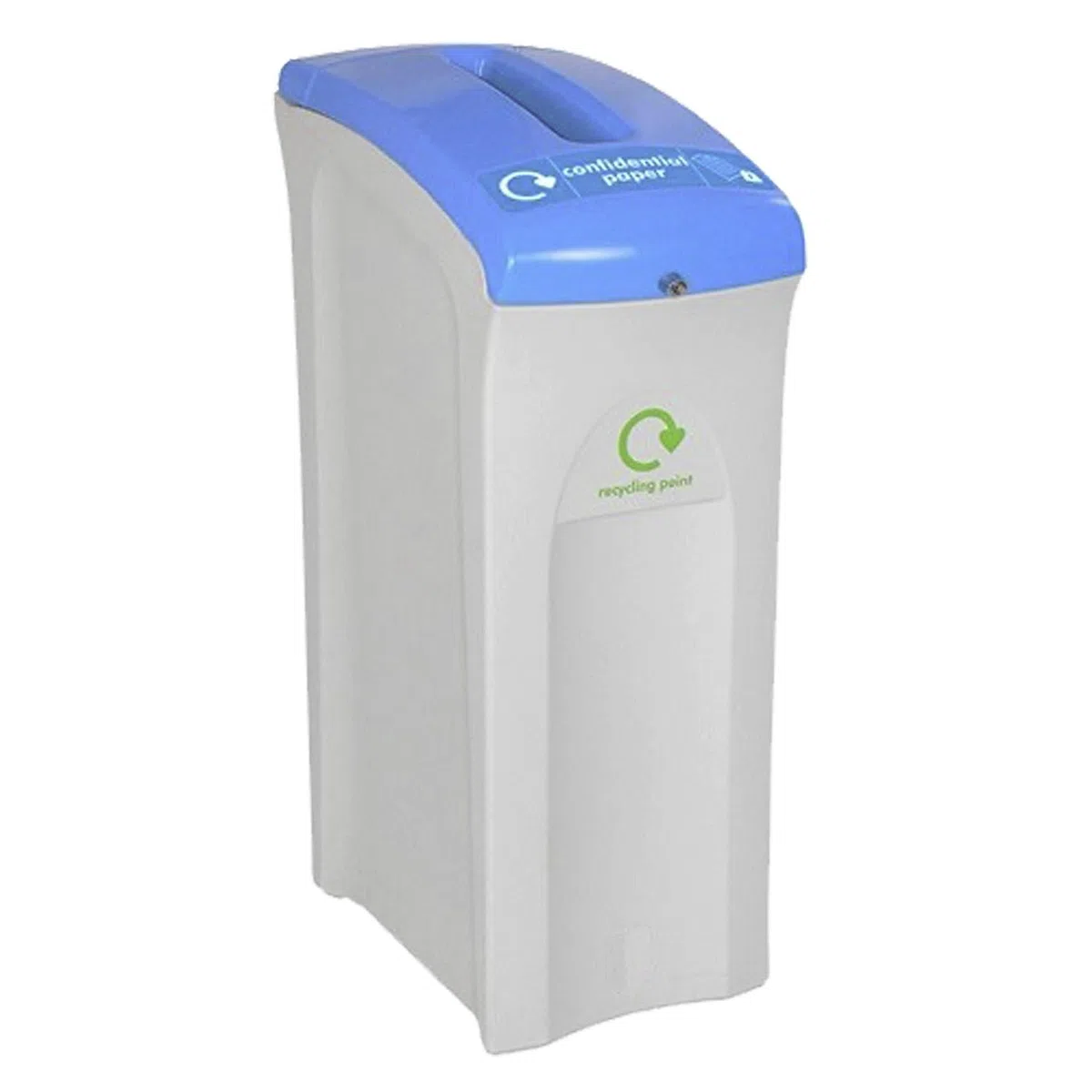 kaiserkraft | Bidone per documenti confidenziali | con serratura | capacità 82 l | largh x alt x prof 310 x 845 x 540 mm | coperchio blu