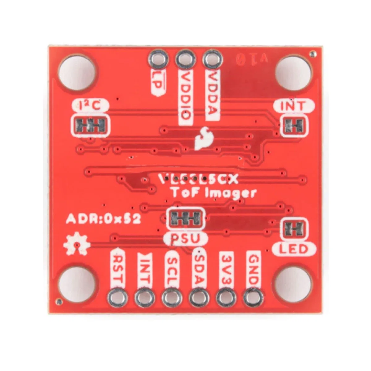 SparkFun Qwiic ToF Imager VL53L5CX, scheda di uscita multizona con dimensioni 1 pollice, array SPAD DOE fisico per la migliore gamma