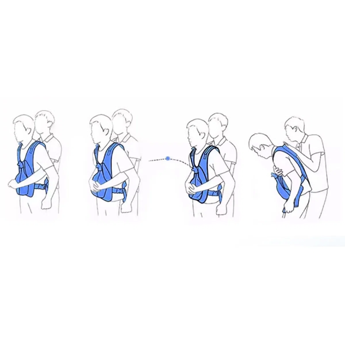 Anti Soffocamento Gilet Heimlich per Addestramento Emergenza Modello Pratica Respiratoria Dispositivi Didattici per Insegnamento Accessori So, Blu per Gli Adulti