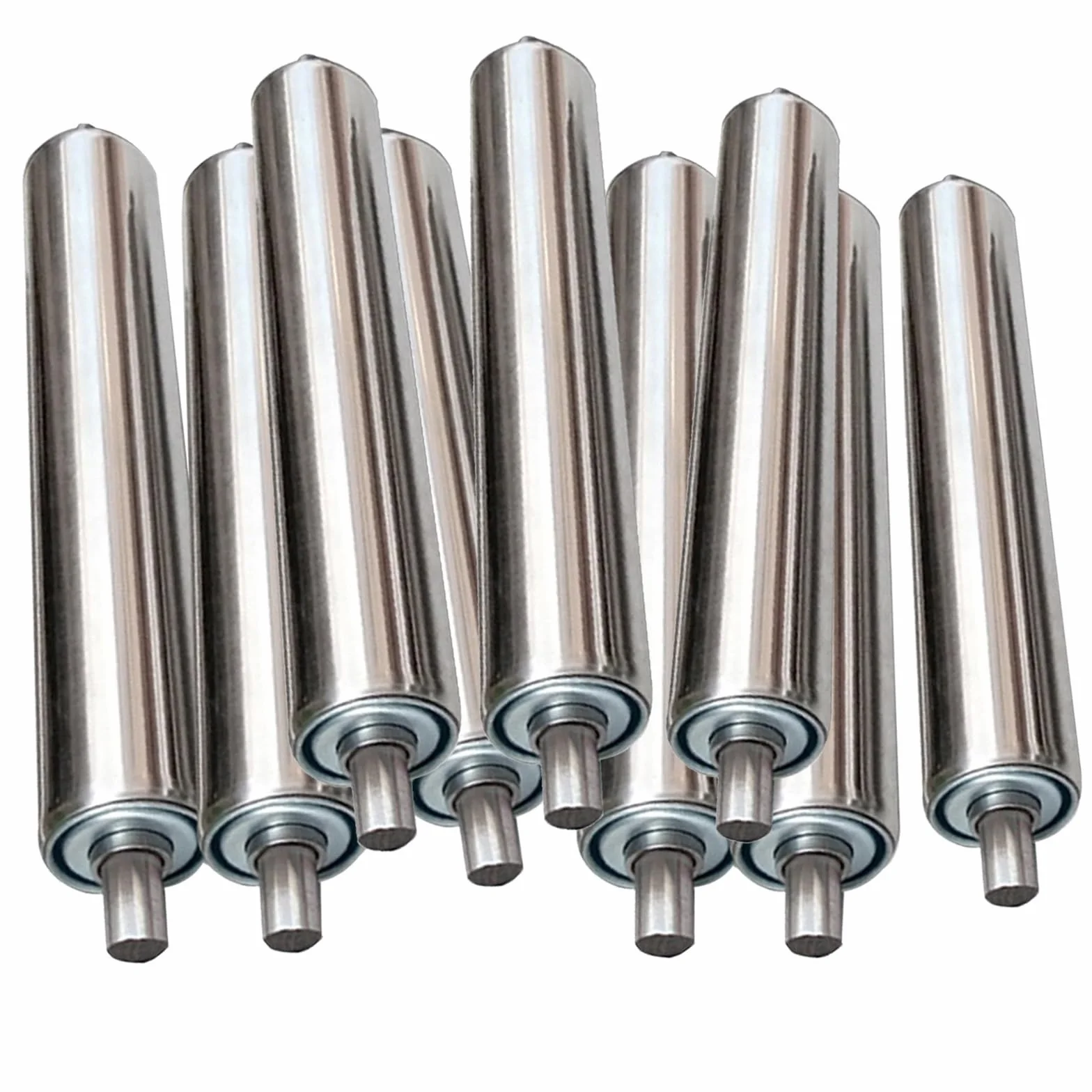 Nastro rullo trasportatore Rulli Trasportatori 50 X 500 Mm 600 Mm 700 Mm 800 Mm 400 Mm 300 Mm 250 Mm, Rulli Di Scarico Della Linea Di Flusso In Acciaio Inox Per Impieghi Gravosi(10 pack-Dia 2"/50mm,L